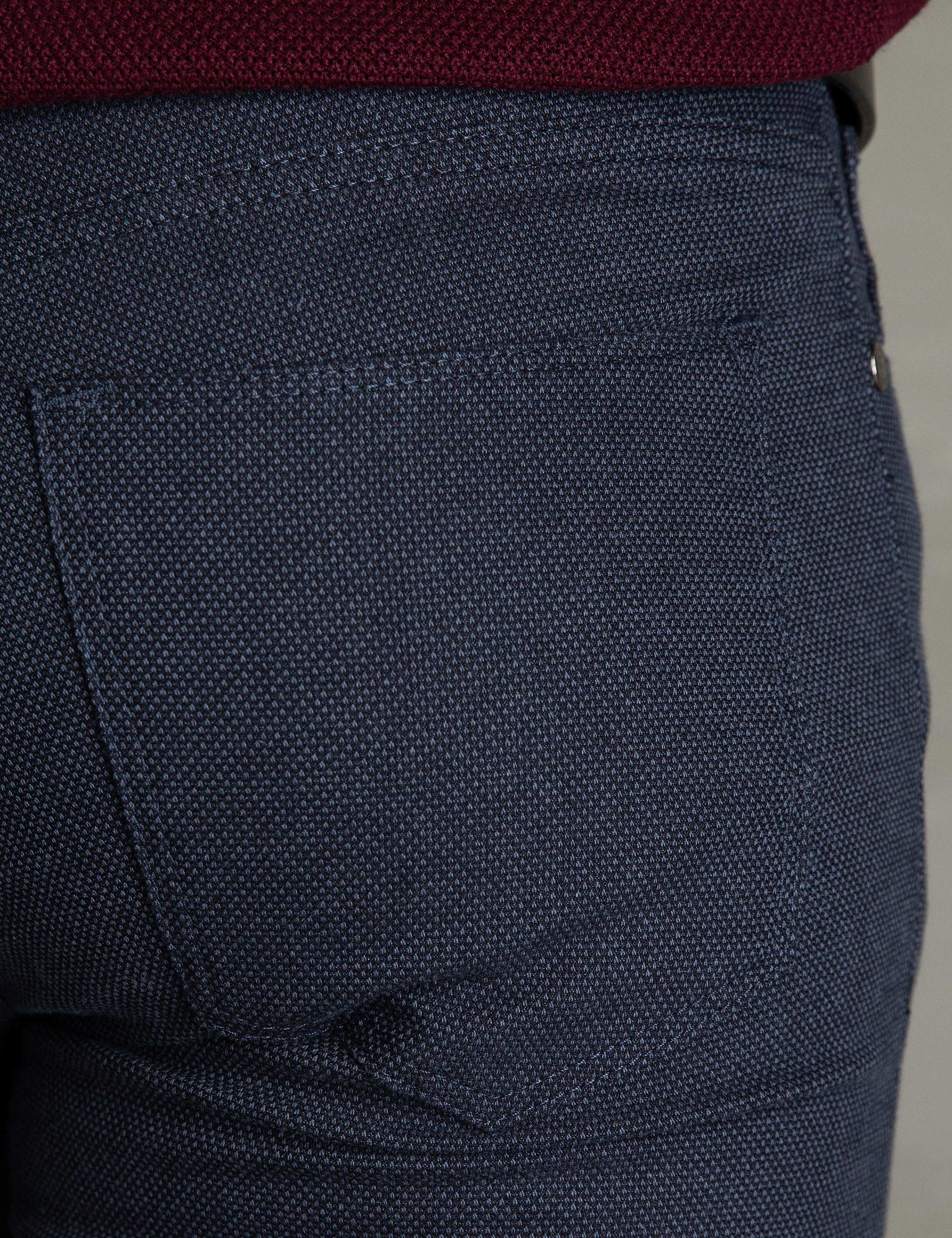 Lacivert Slim Fit Chino Pantolon - Image 4