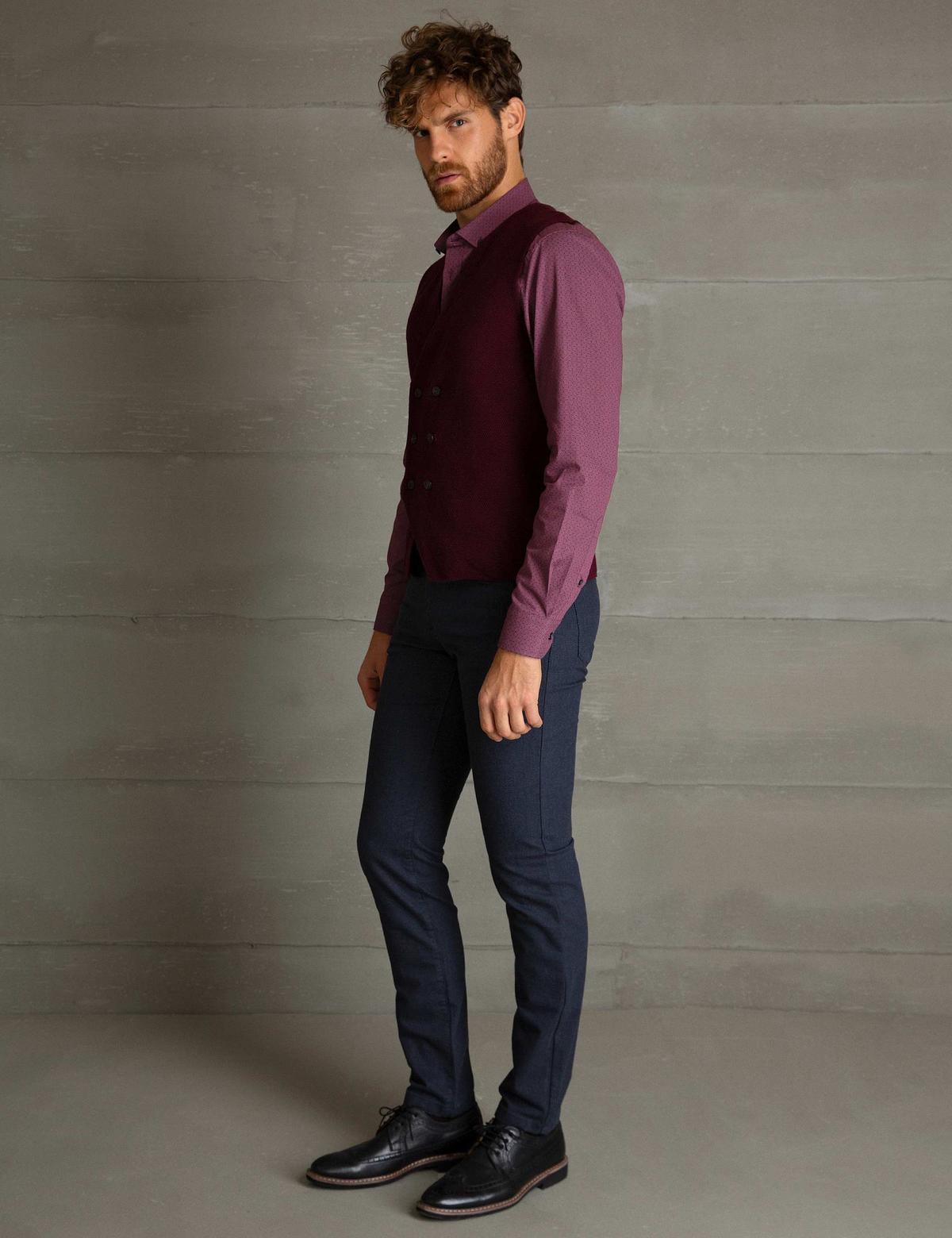 Lacivert Slim Fit Chino Pantolon - 50199453016