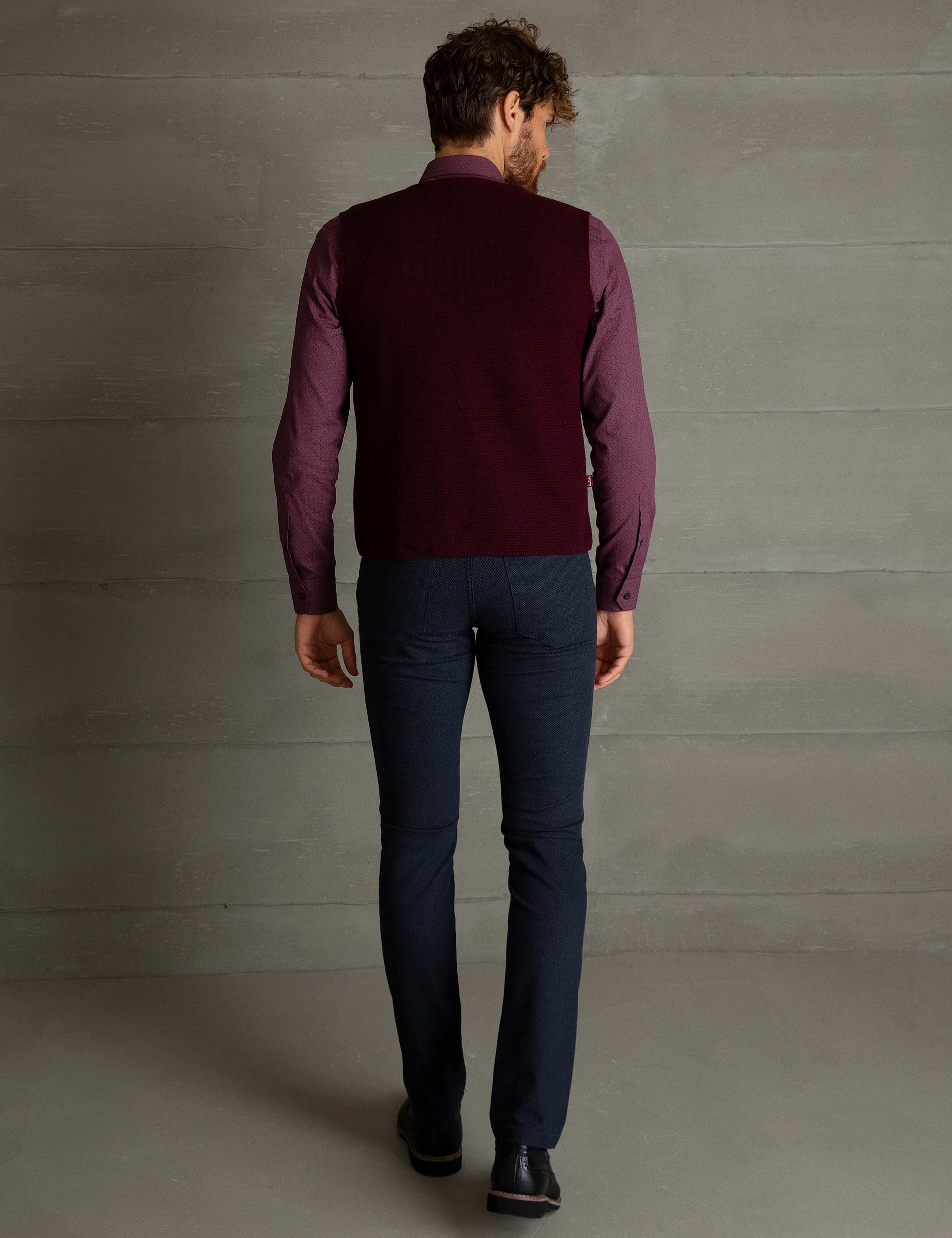 Lacivert Slim Fit Chino Pantolon - Image 3