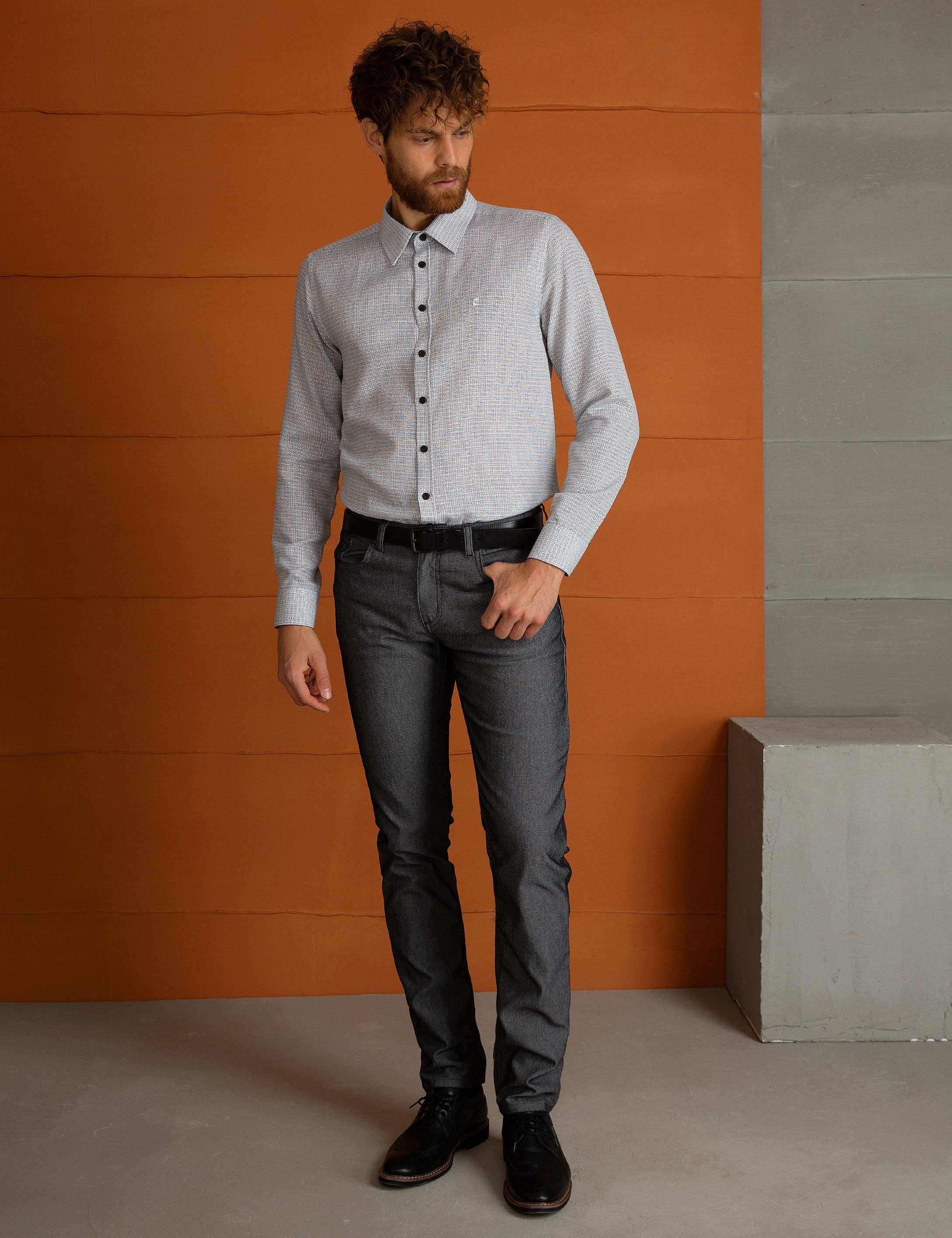 Füme Slim Fit Chino Pantolon - Image 1