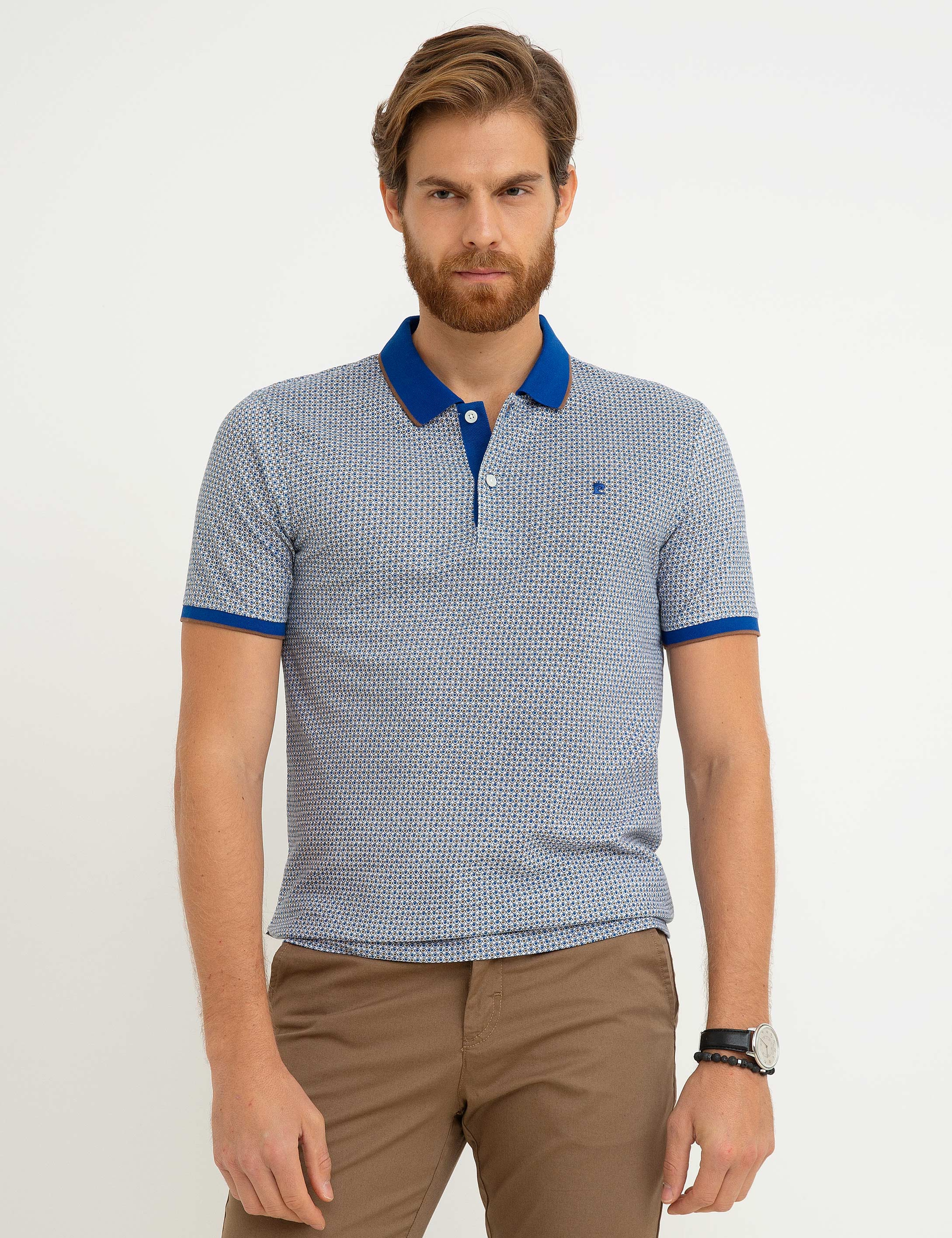 Lacivert Slim Fit Polo Yaka T-Shirt - Image 2