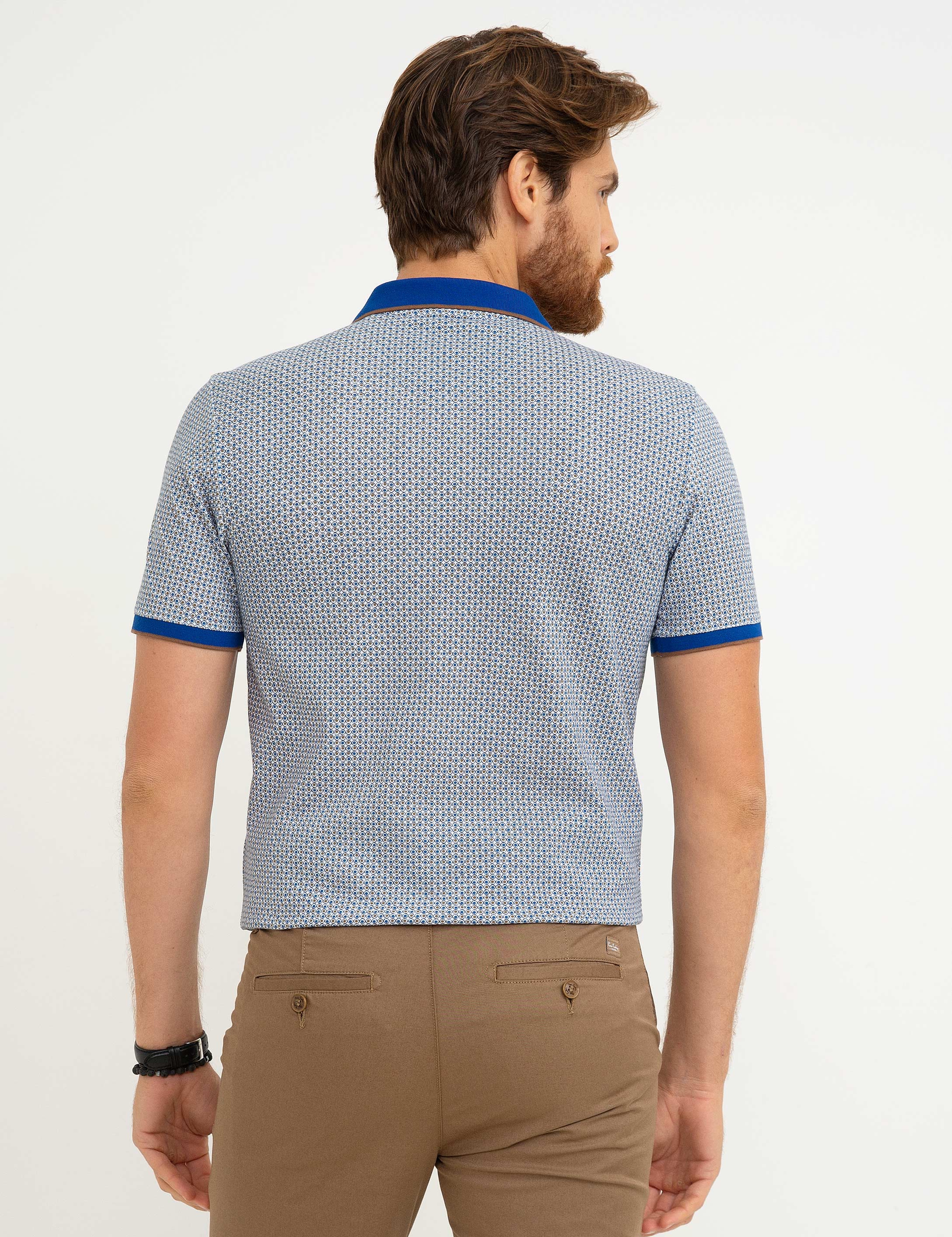 Lacivert Slim Fit Polo Yaka T-Shirt - Image 3