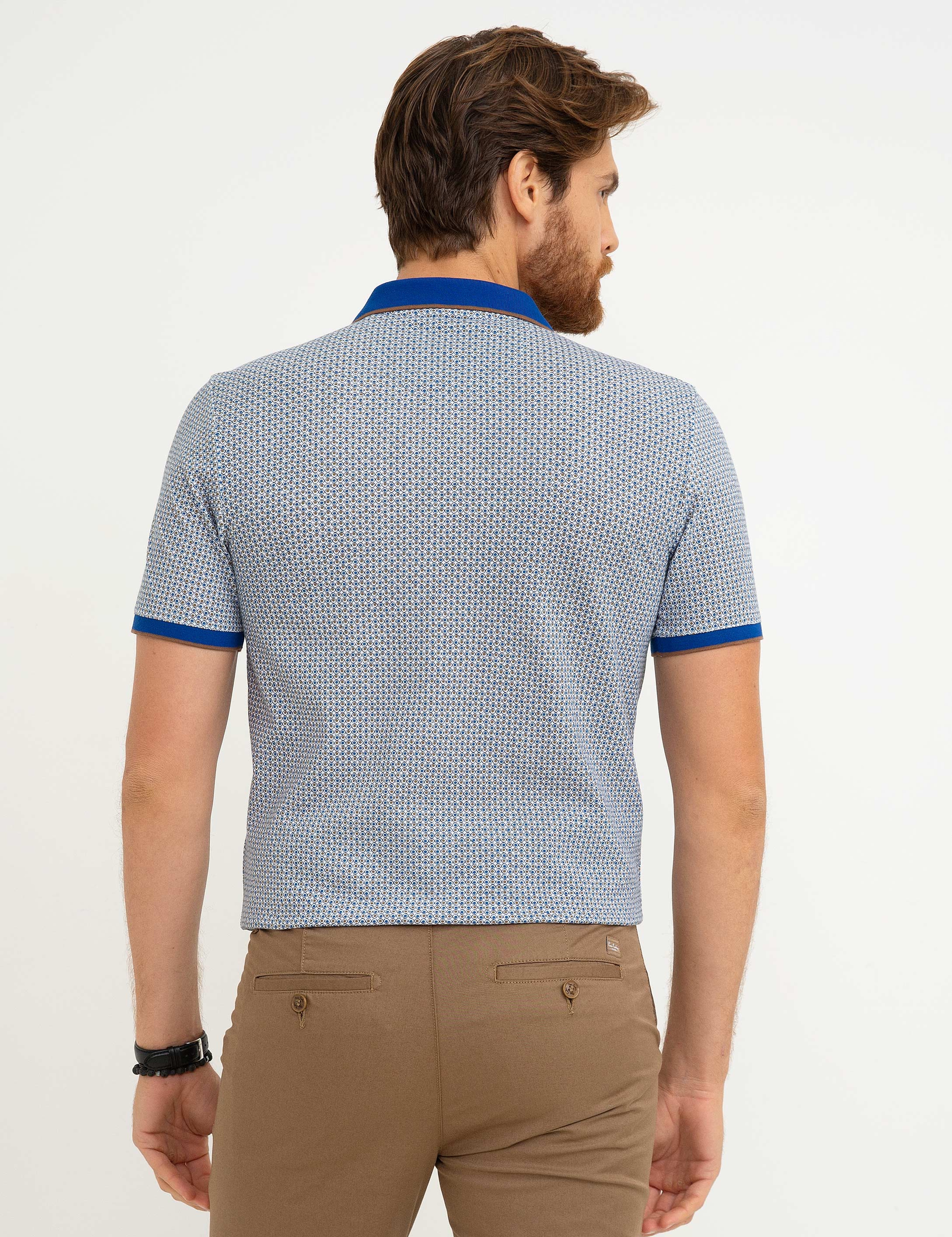 Lacivert Slim Fit Polo Yaka T-Shirt