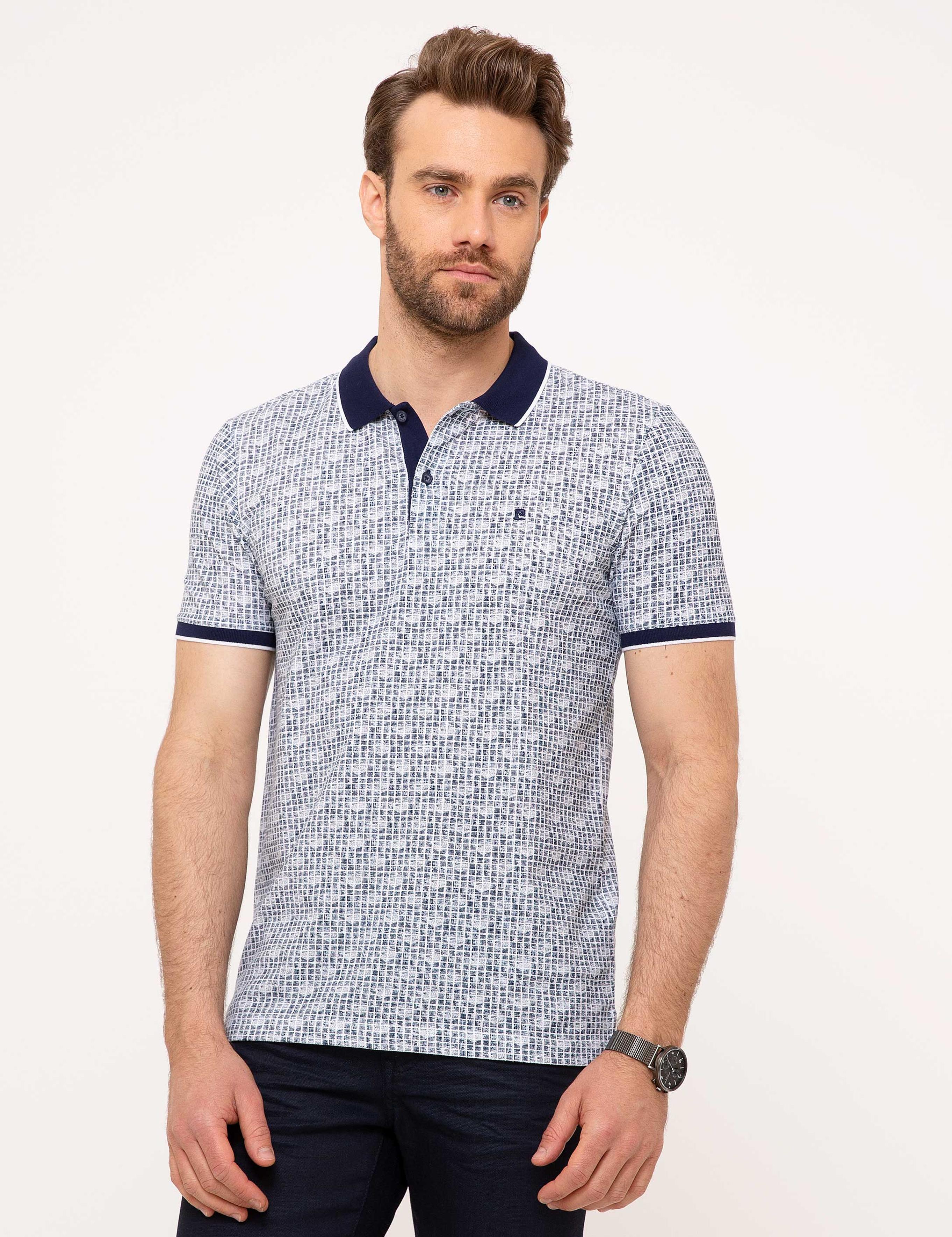 Lacivert Slim Fit Polo Yaka T-Shirt