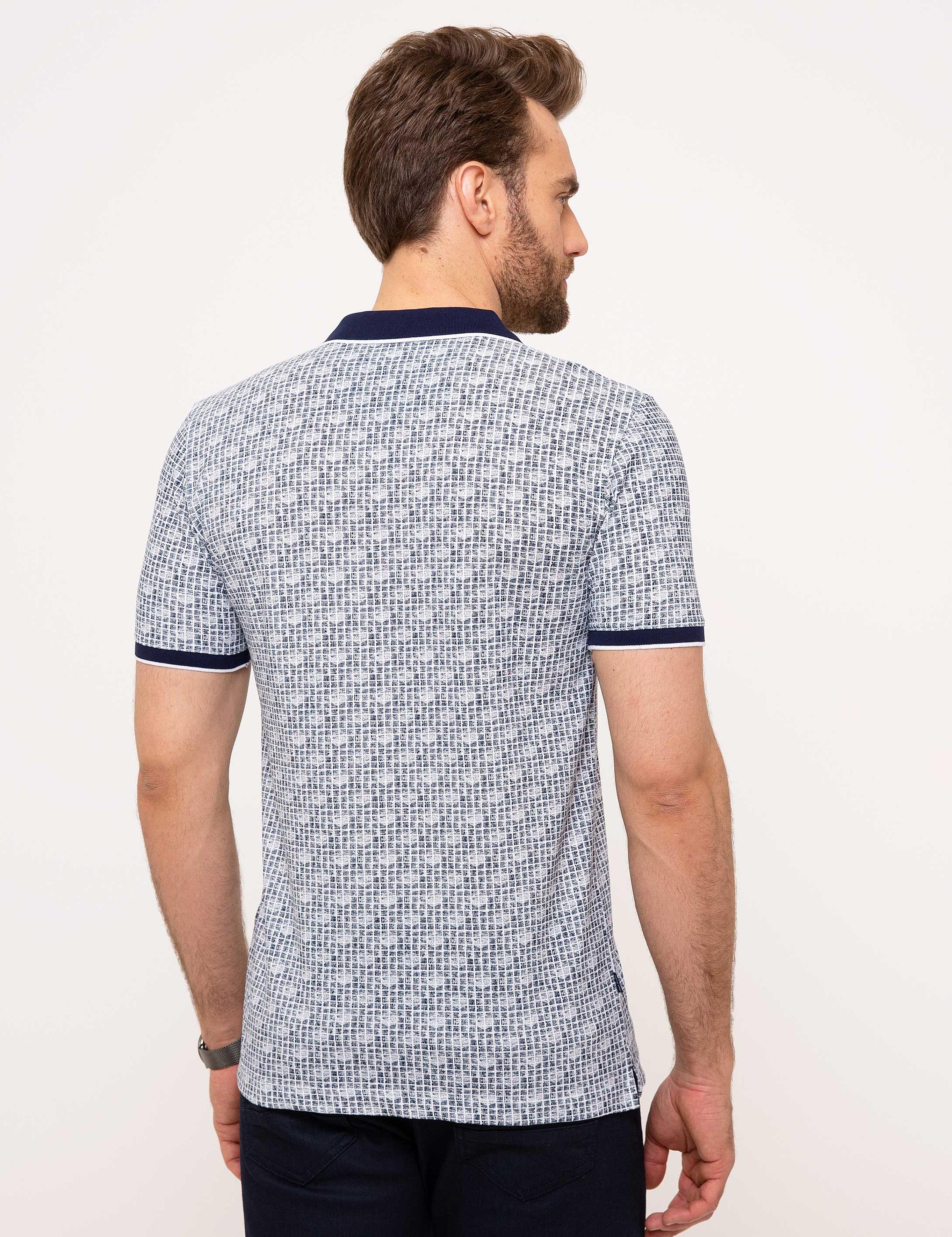 Lacivert Slim Fit Polo Yaka T-Shirt