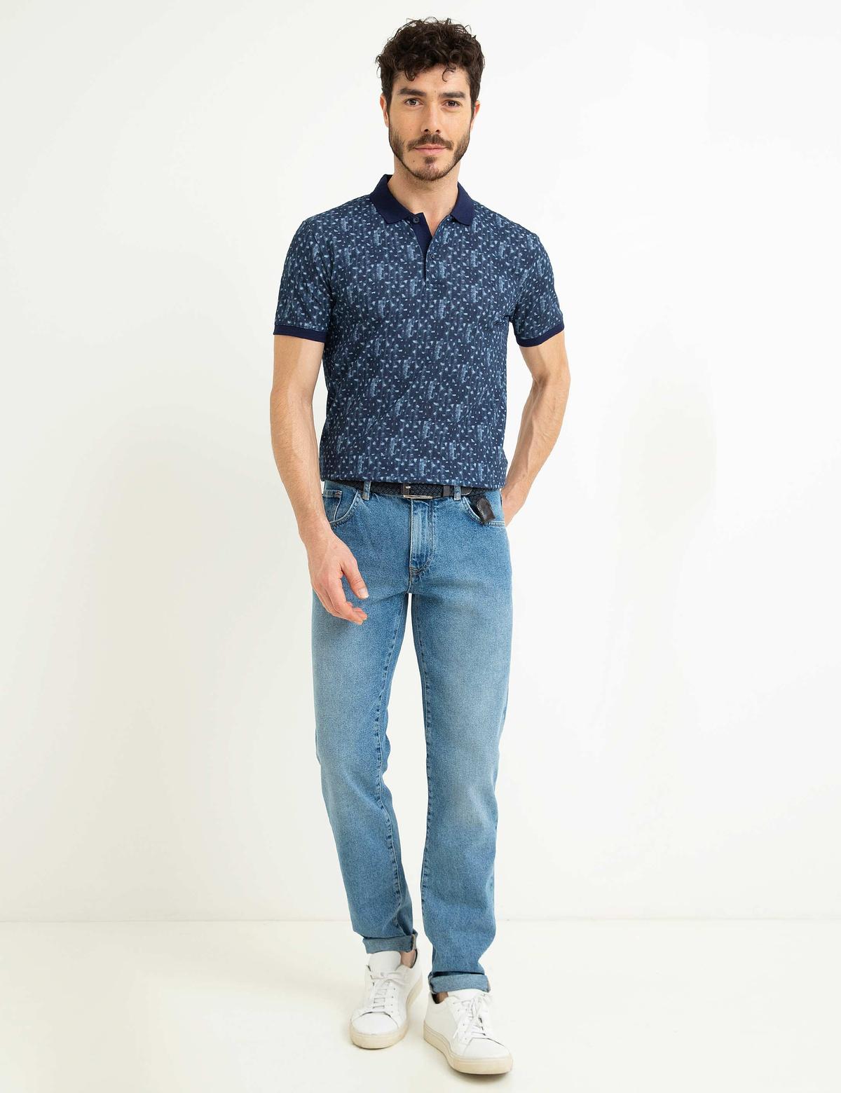 Lacivert Slim Fit Tişört - 50199497001