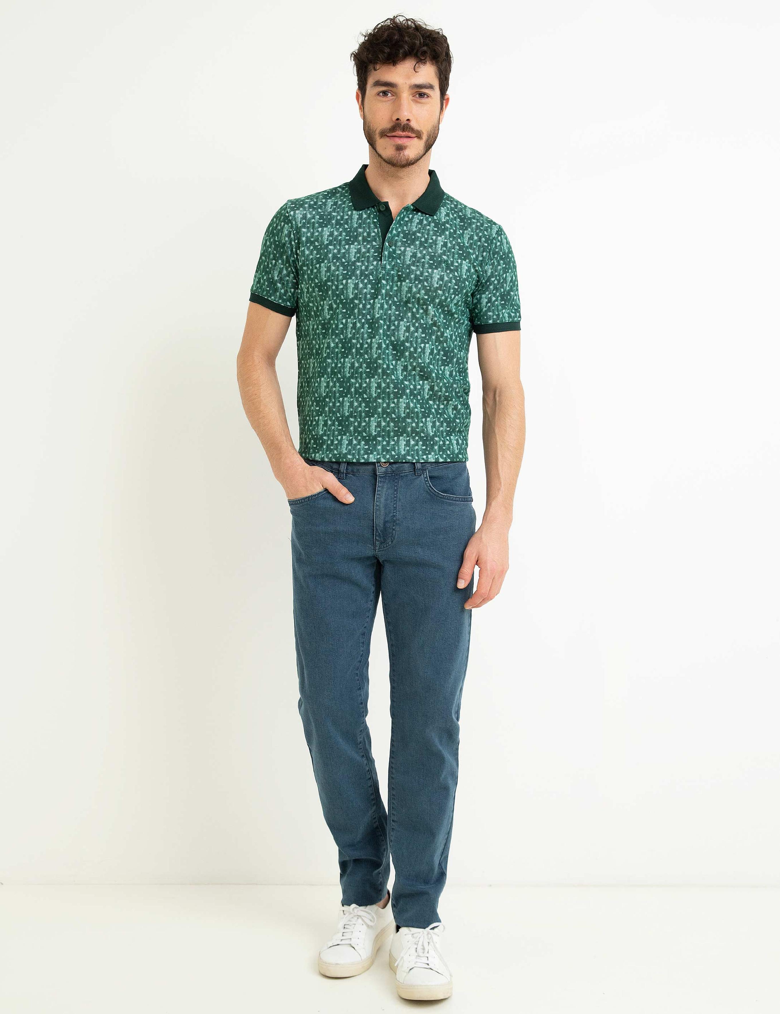 Koyu Yeşil Slim Fit Tişört