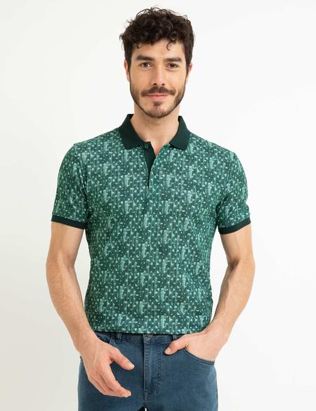Koyu Yeşil Slim Fit Tişört - 50199497019