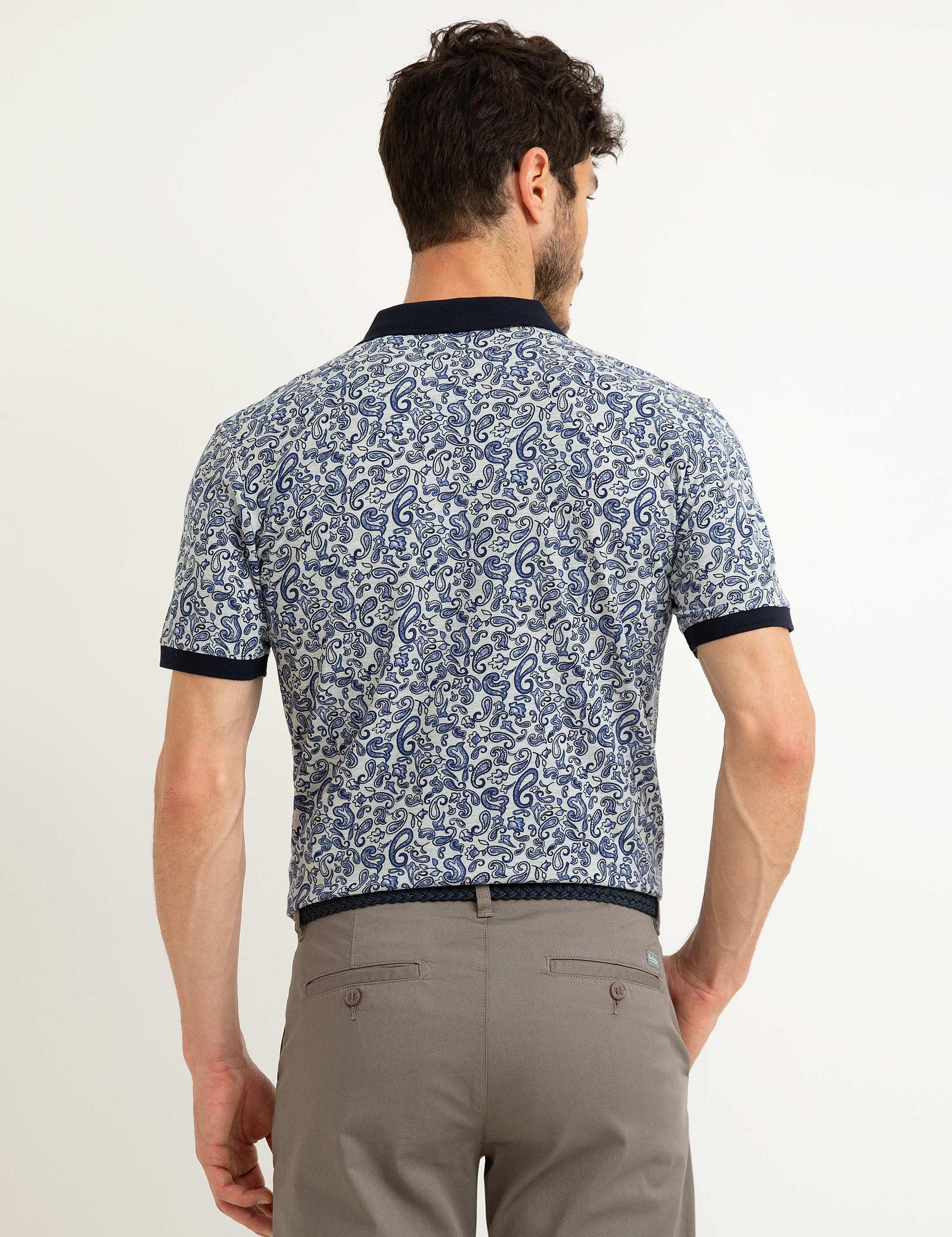 Lacivert Slim Fit Polo Yaka T-Shirt