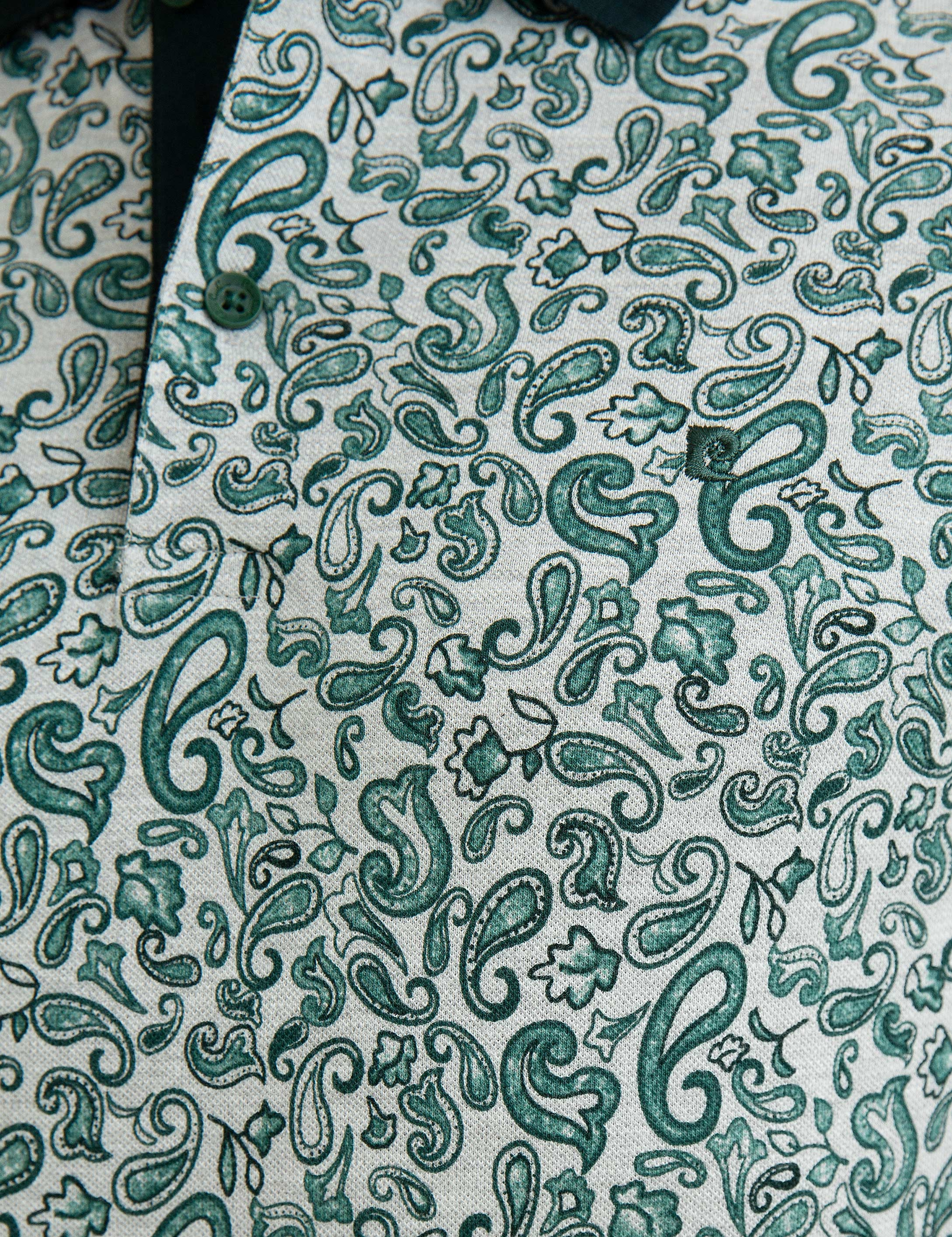 Koyu Yeşil Slim Fit Polo Yaka T-Shirt - Image 4