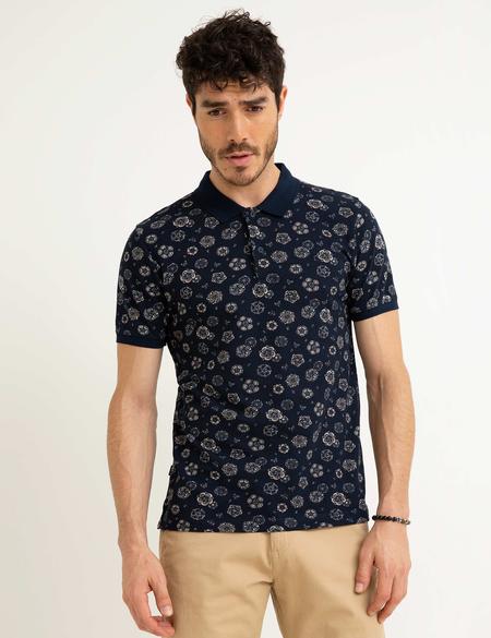 Lacivert Slim Fit Polo Yaka T-Shirt - 50199503014