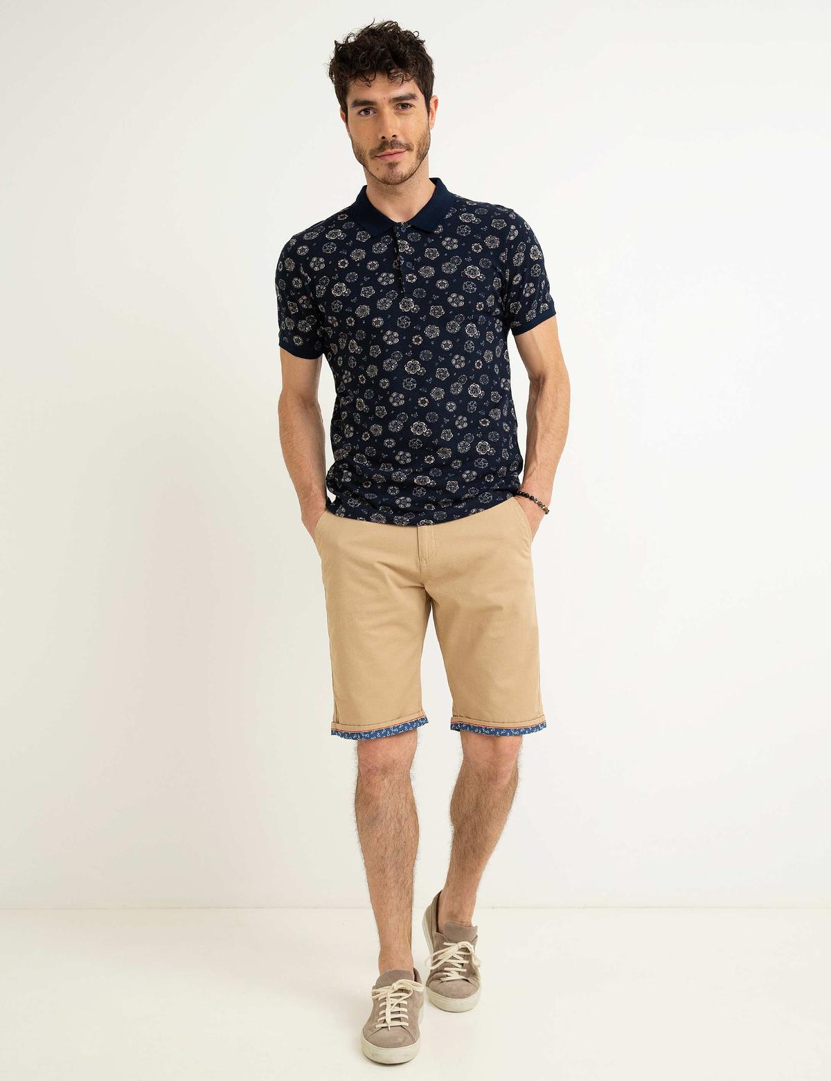 Lacivert Slim Fit Polo Yaka T-Shirt