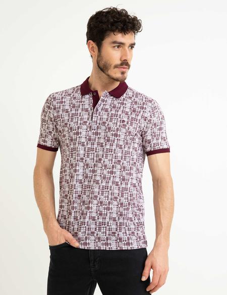 Bordo Slim Fit Polo Yaka Tişört - 50199504007