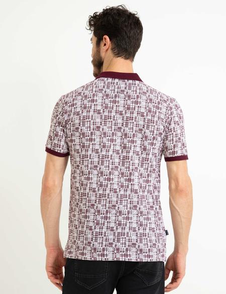 Bordo Slim Fit Polo Yaka Tişört - 50199504007