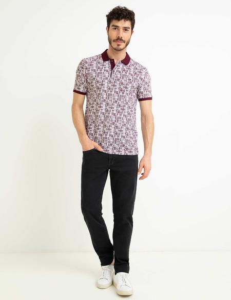 Bordo Slim Fit Polo Yaka Tişört - 50199504007