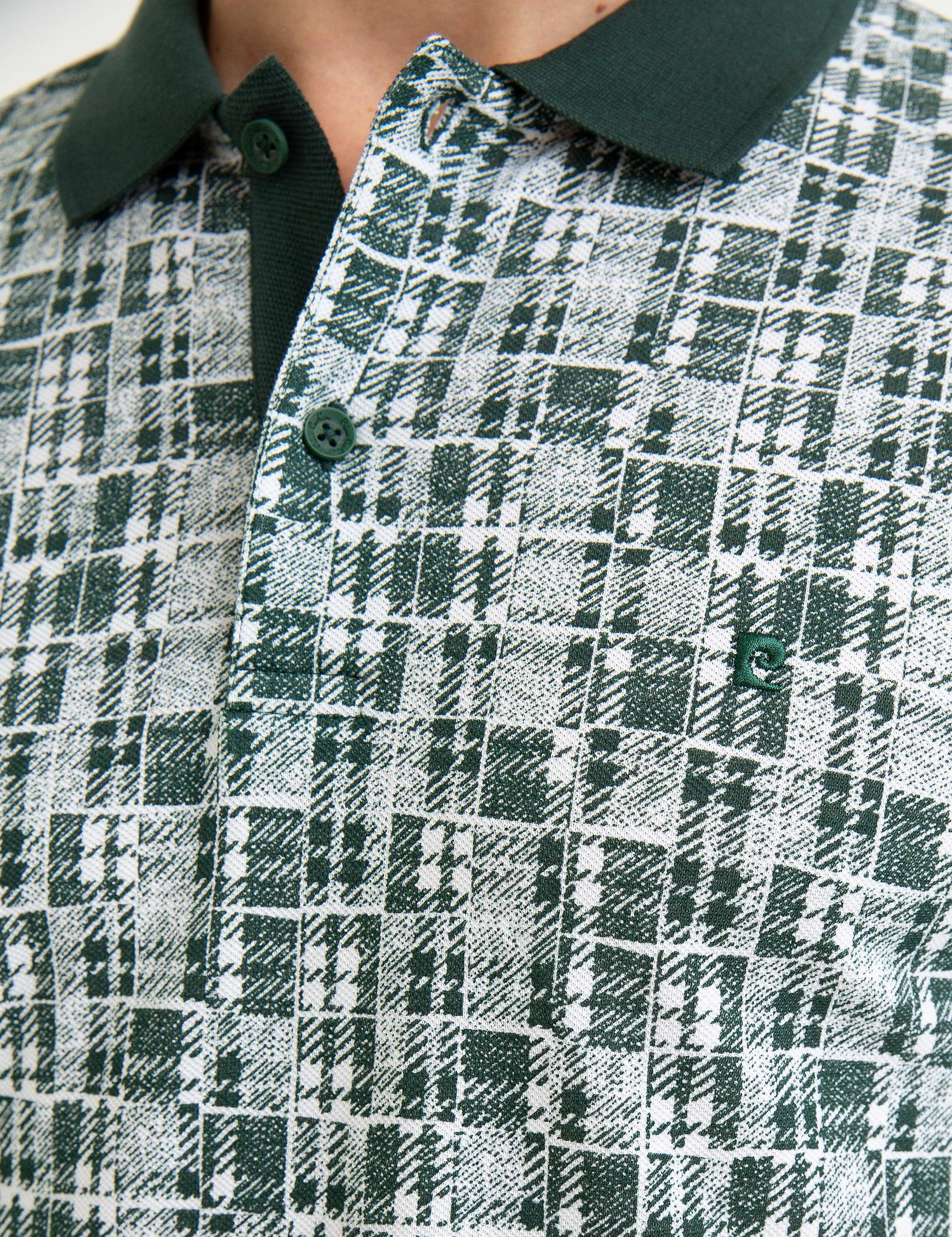 Koyu Yeşil Slim Fit Polo Yaka T-Shirt