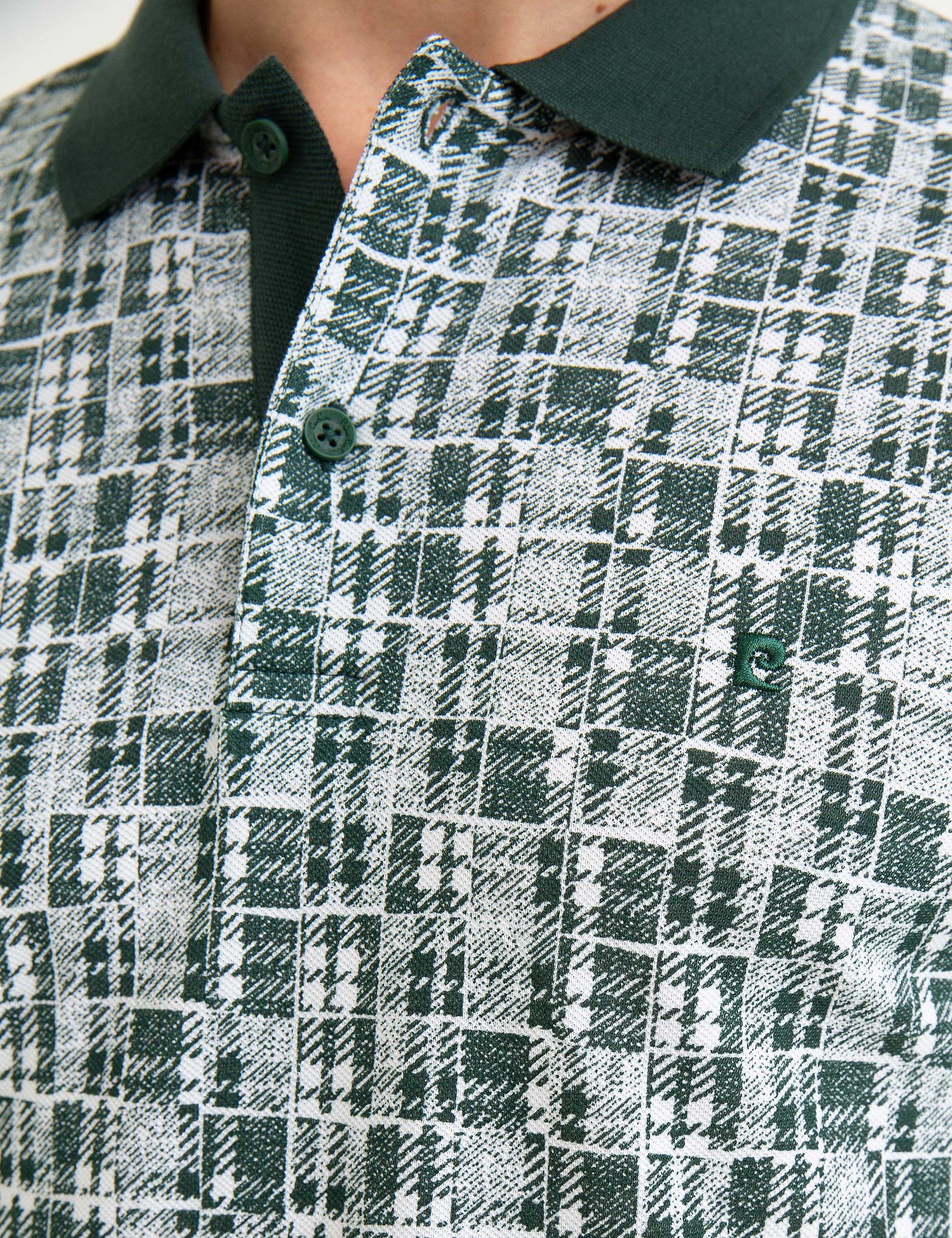 Koyu Yeşil Slim Fit Polo Yaka T-Shirt - Image 4