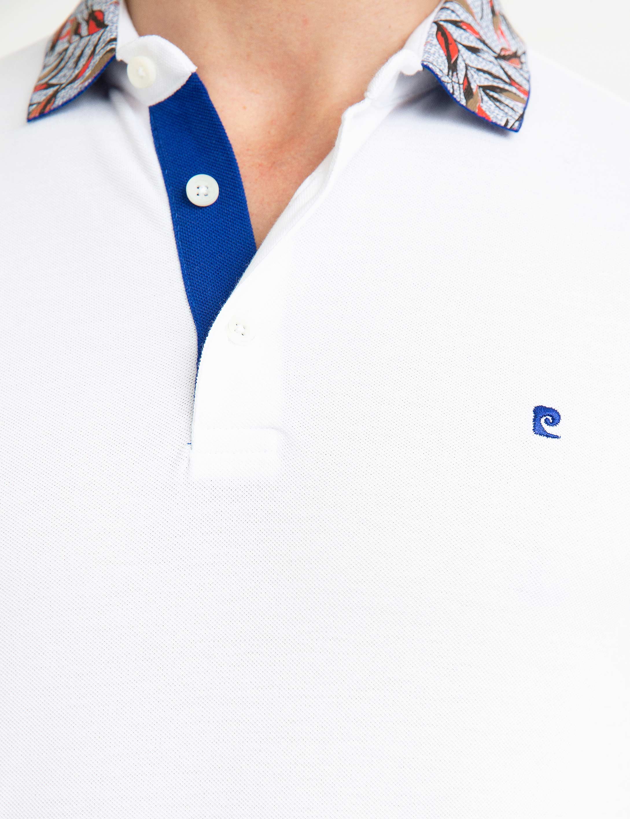 Beyaz Slim Fit Polo Yaka T-Shirt