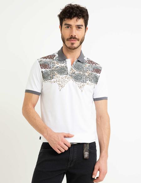 Beyaz Slim Fit Tişört - 50199581001