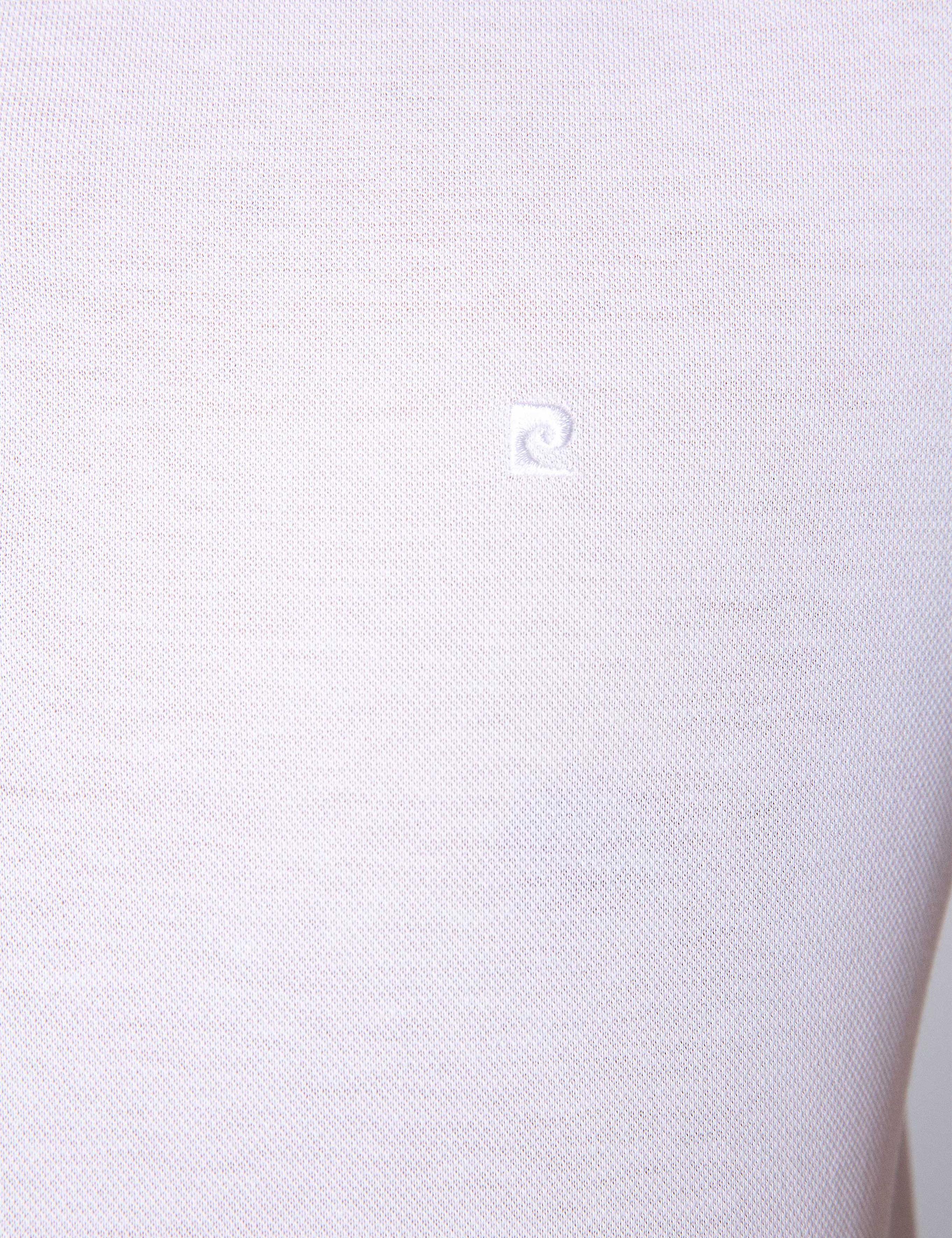 Beyaz Slim Fit Polo Yaka Basic T-Shirt