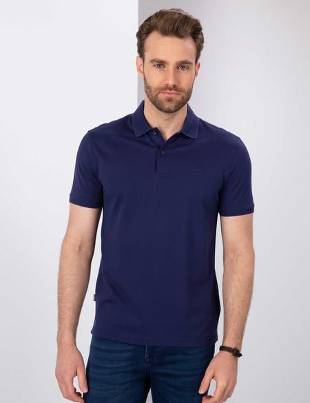 Lacivert Slim Fit Basic Tişört - 50199595033
