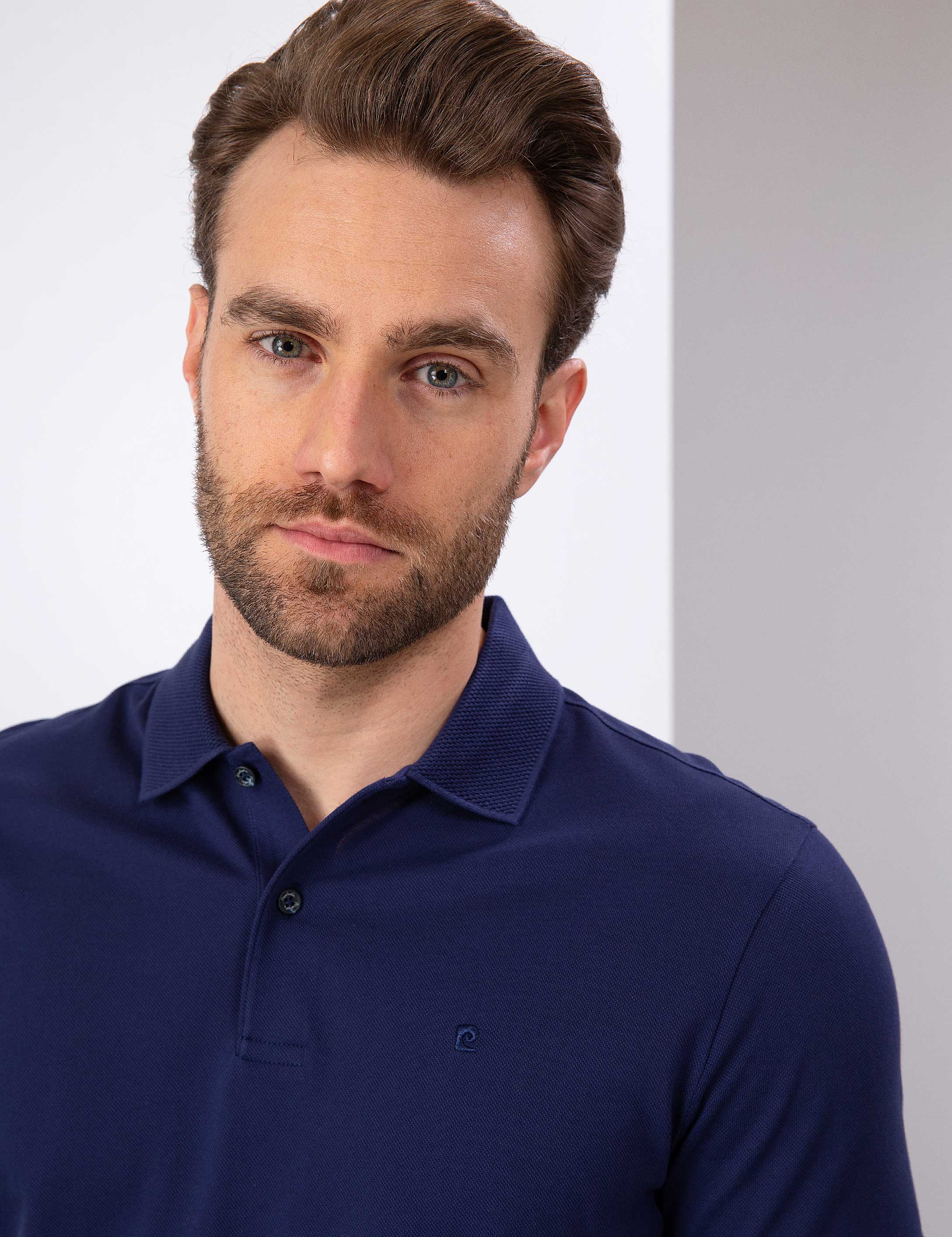 Lacivert Slim Fit Basic Tişört - Image 2