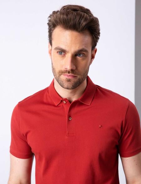 Kiremit Slim Fit Basic Polo Yaka T-Shirt - 50199595131