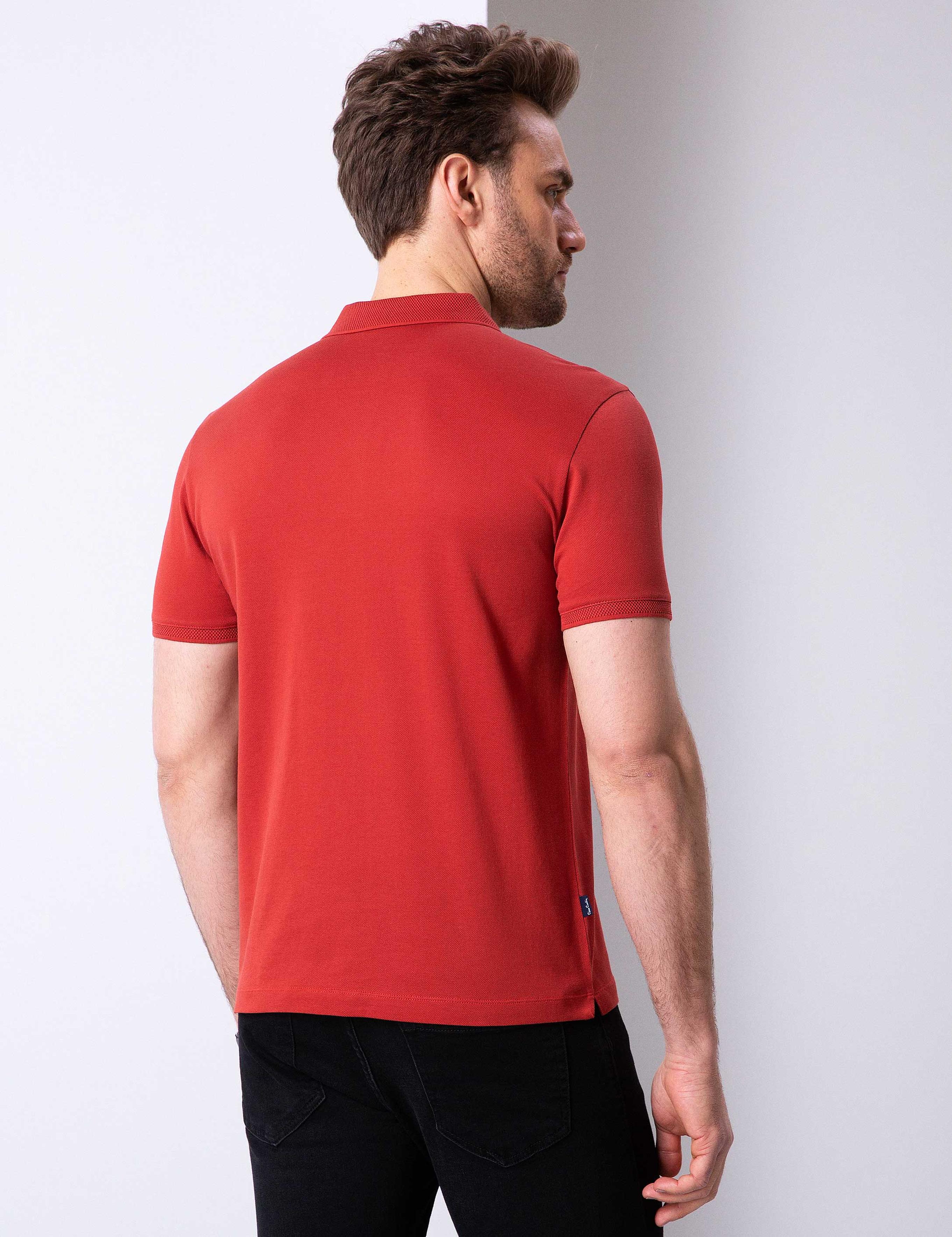 Kiremit Slim Fit Basic Polo Yaka T-Shirt