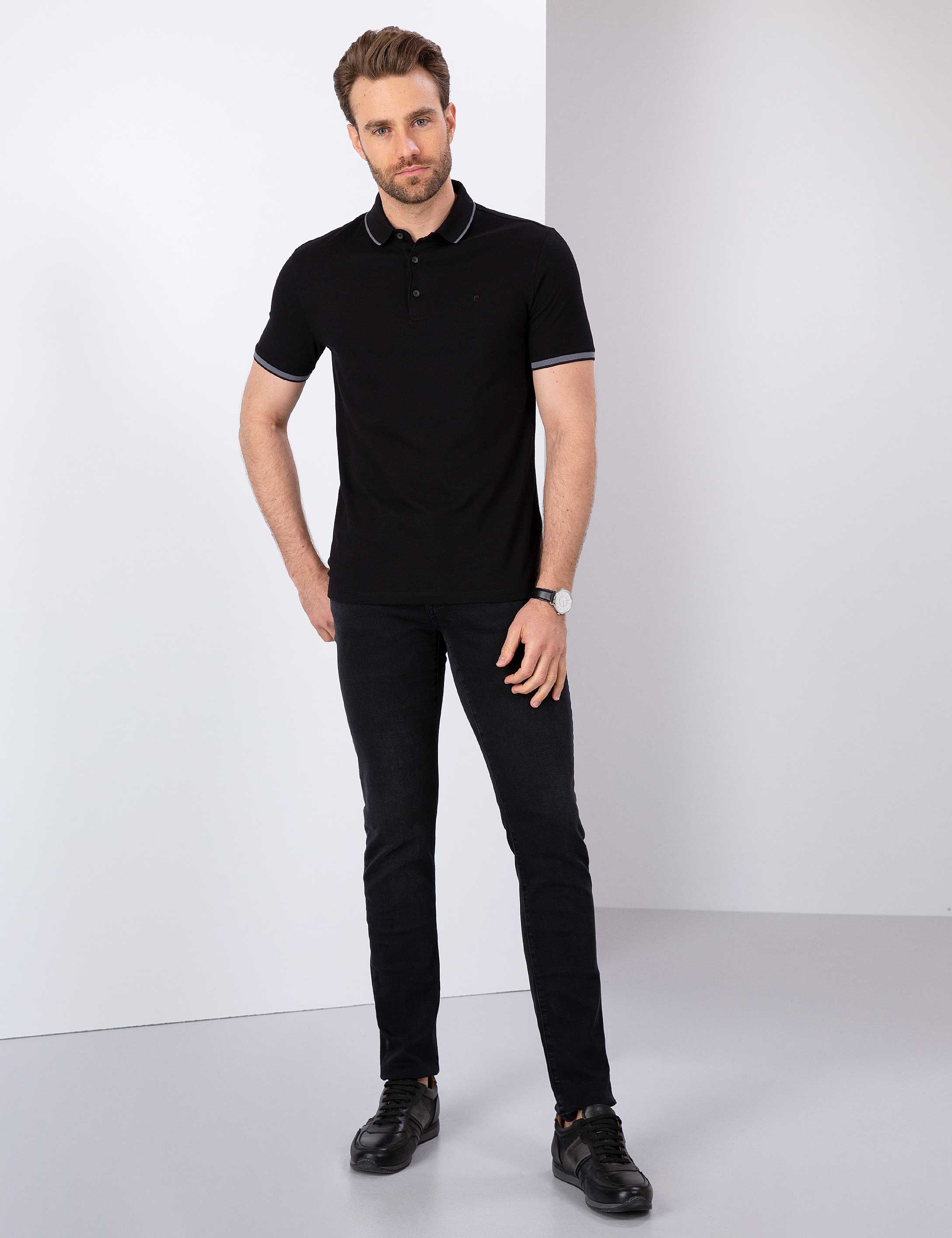 Siyah Slim Fit T-Shirt - Image 4