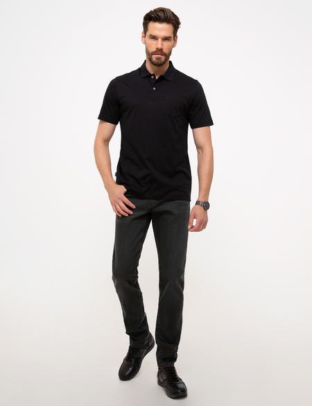 Siyah Regular Fit Basic Polo Yaka T-Shirt - 50199597011