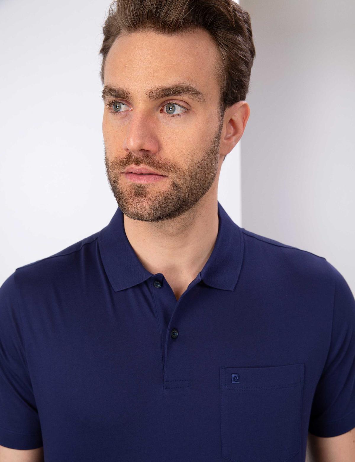 Lacivert Regular Fit Polo Yaka Basic T-Shirt - 50199597021