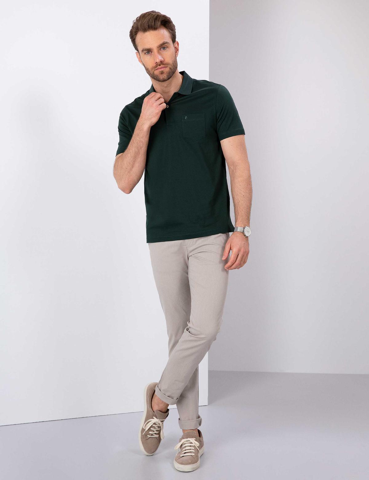 Koyu Yeşil Regular Fit Basic Tişört - 50199597043