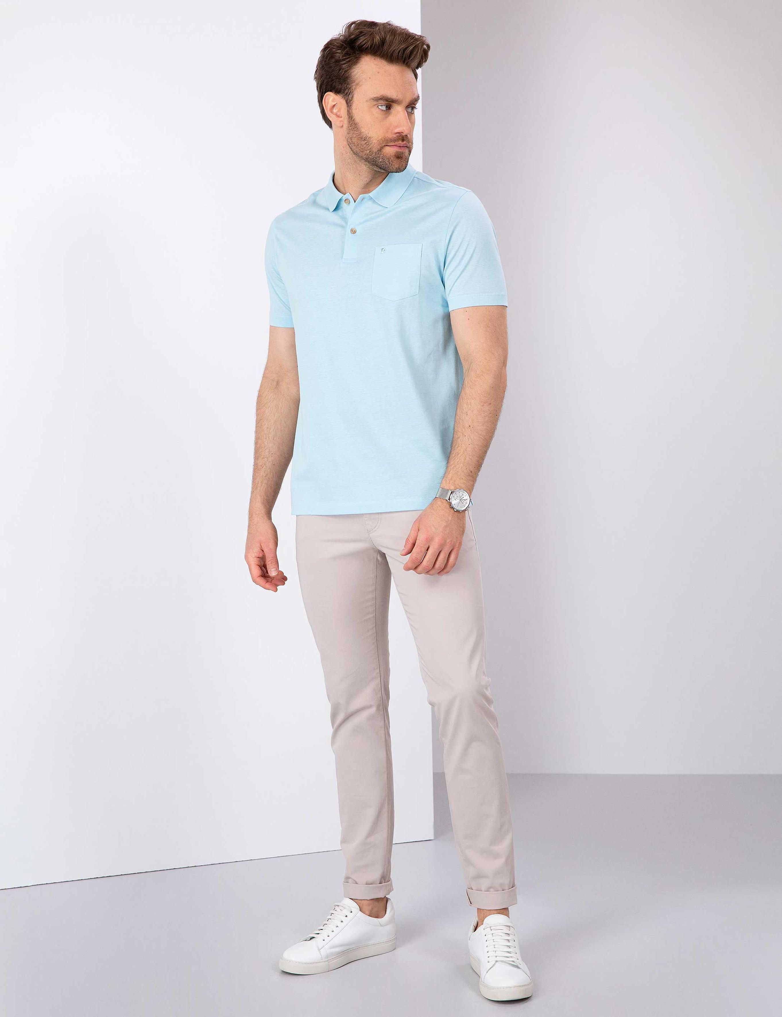 Açık Mavi Regular Fit Basic Tişört