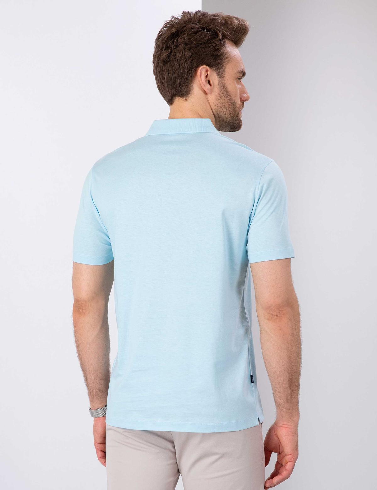 Açık Mavi Regular Fit Basic Tişört - 50199597053