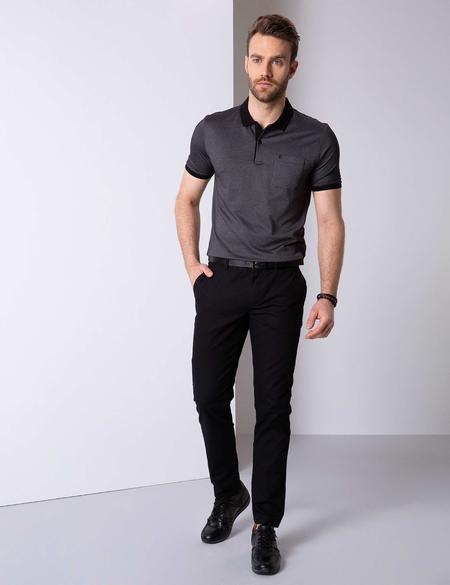 Siyah Regular Fit Polo Yaka T-Shirt - 50199611011
