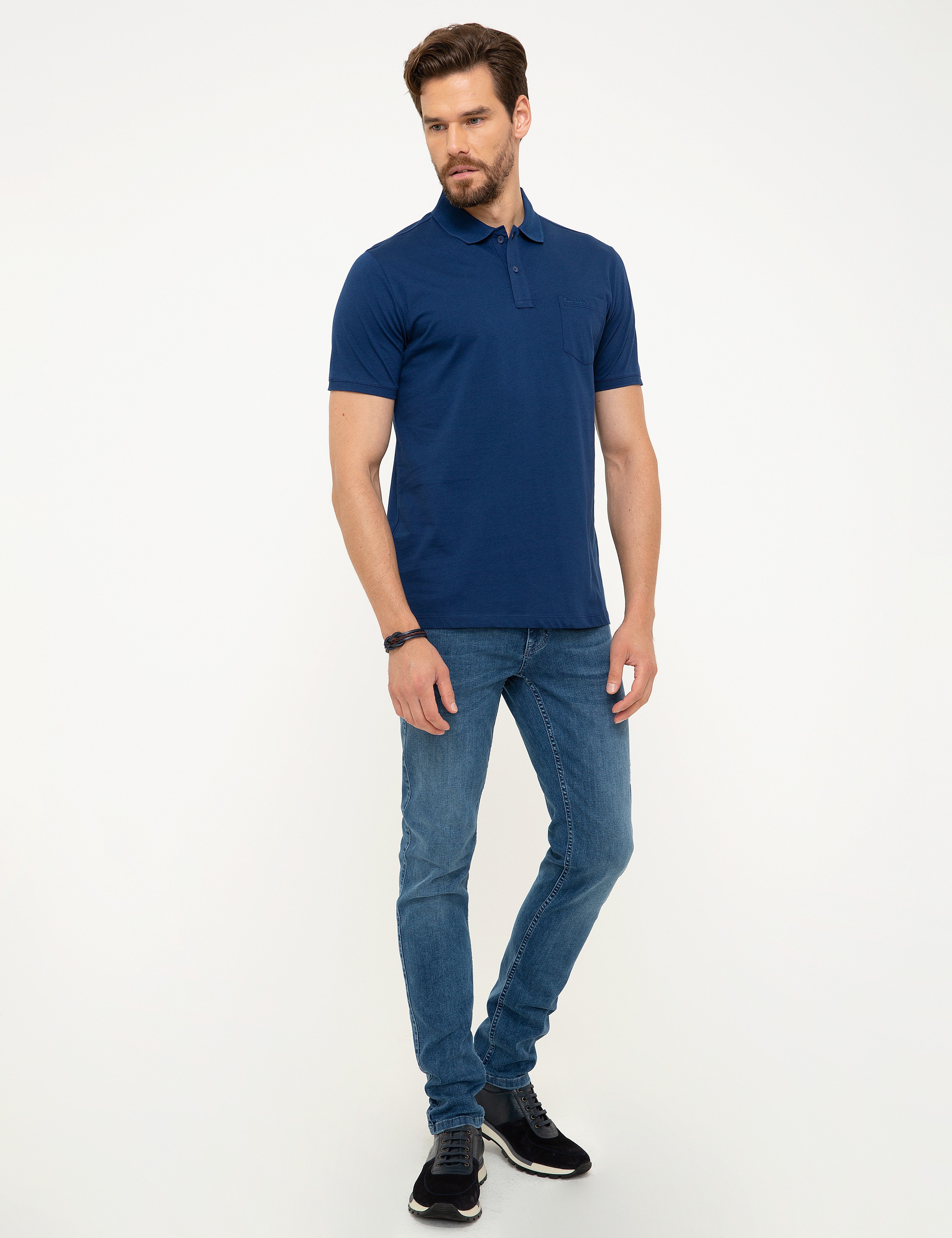 Lacivert Regular Fit Basic Tişört - Image 4