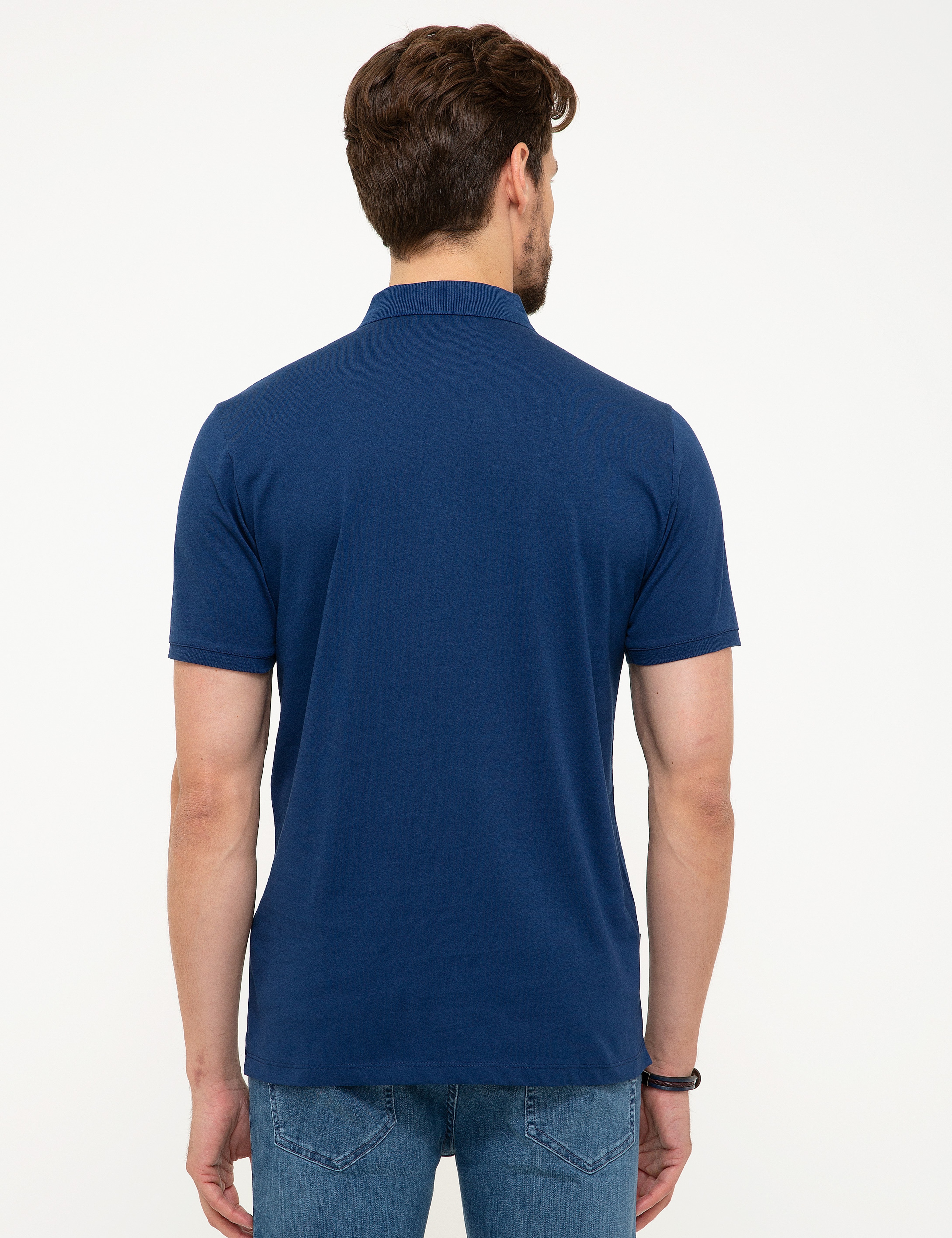 Lacivert Regular Fit Basic Tişört - Image 3