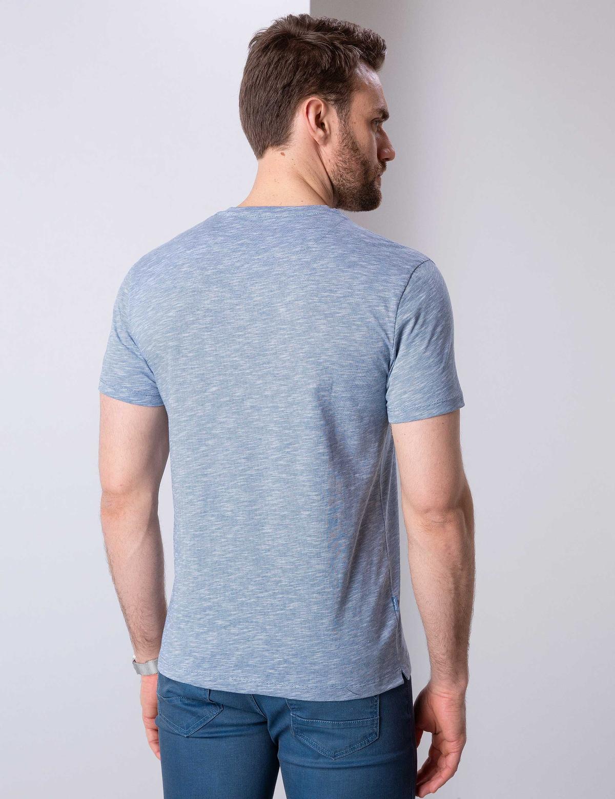 Mavi Slim Fit V Yaka Tişört - 50199638015