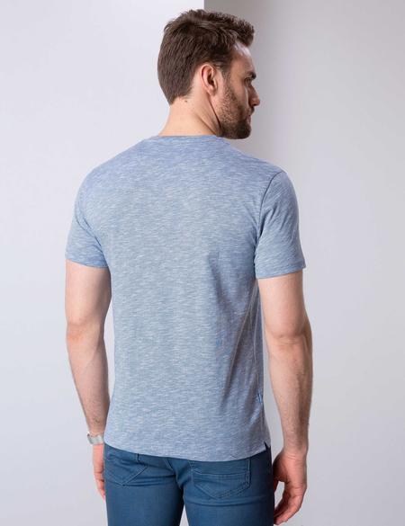 Mavi Slim Fit V Yaka Tişört - 50199638015