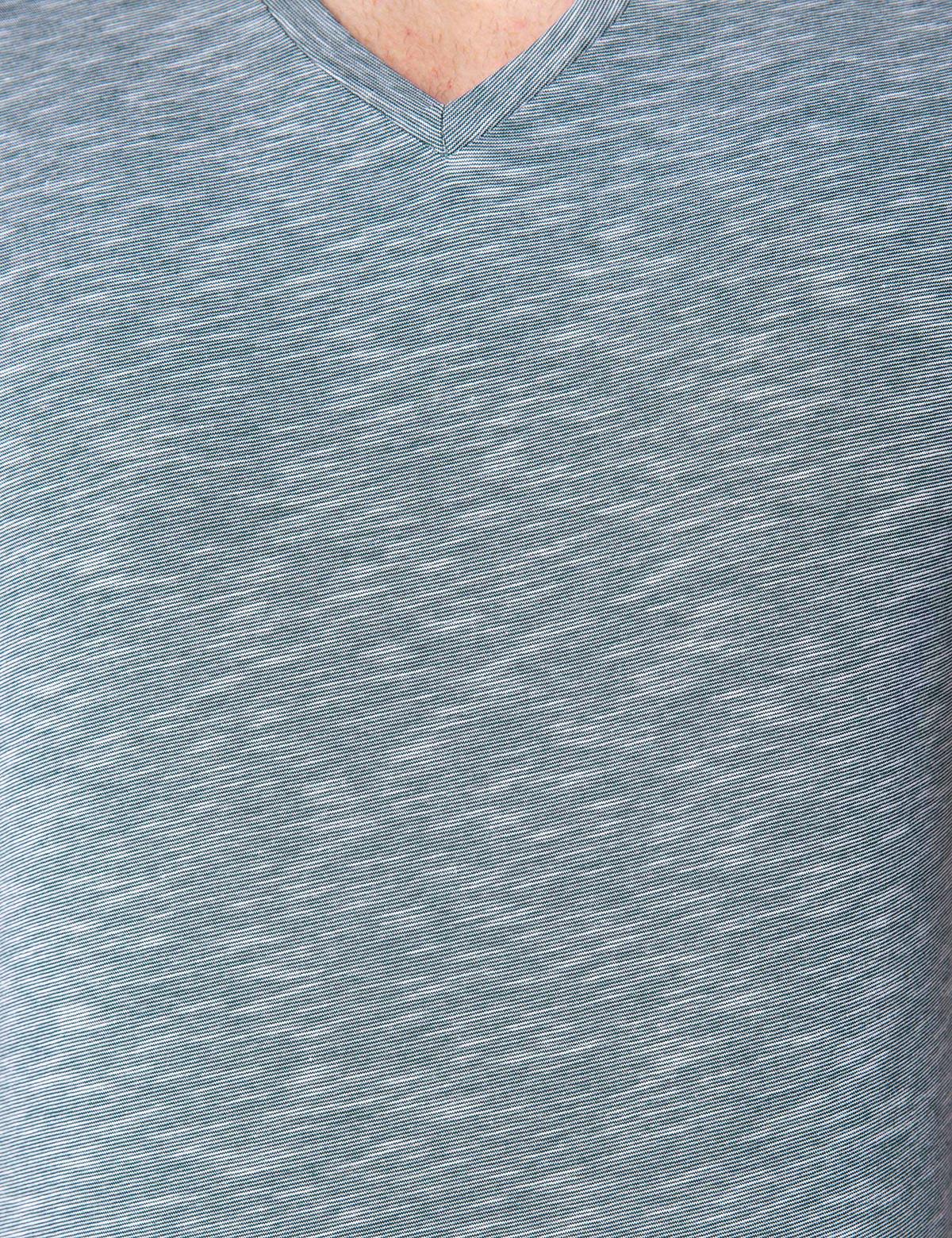 Koyu Yeşil Slim Fit V Yaka Tişört - 50199638065