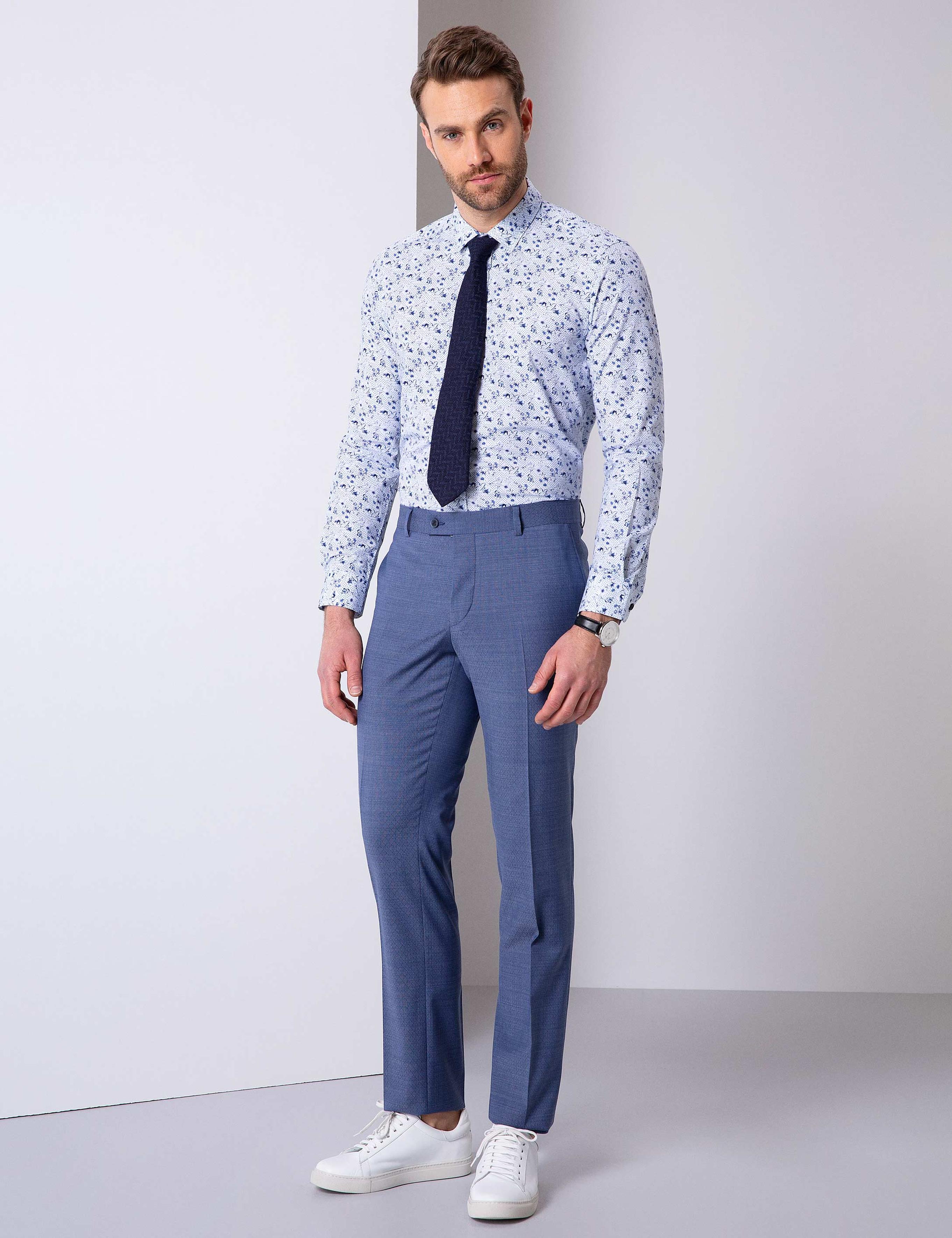 Mavi Slim Fit Gömlek