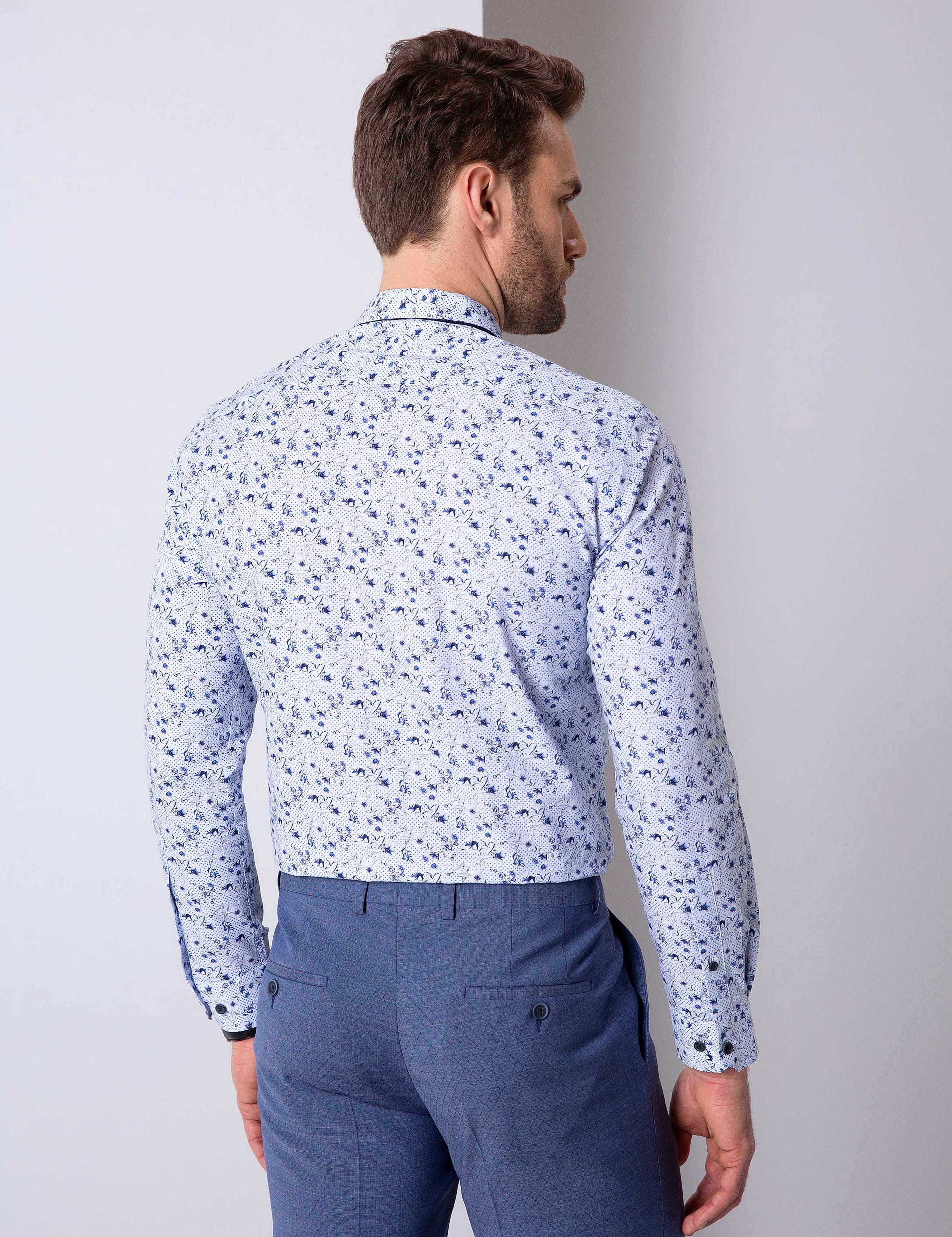 Mavi Slim Fit Gömlek