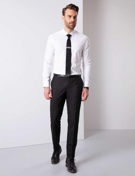 Beyaz Slim Fit Uzun Kollu Gömlek - 50200516007