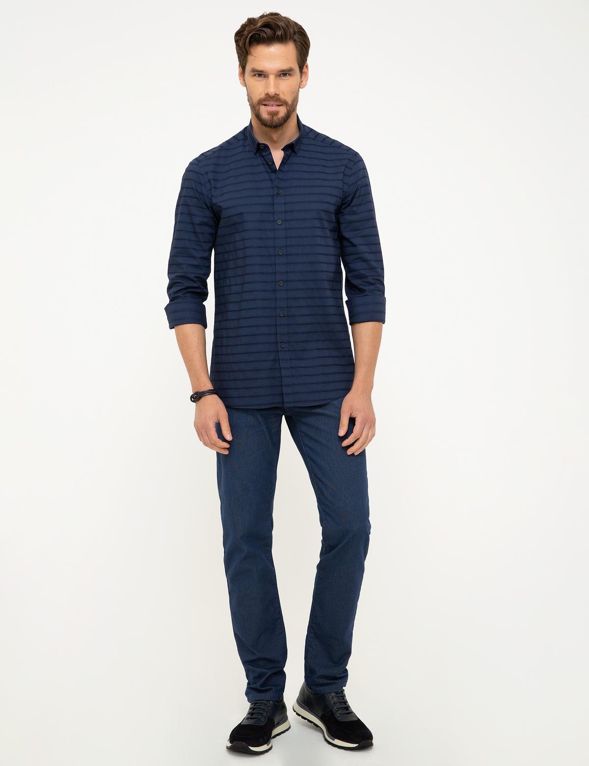 Lacivert Slim Fit Gömlek - 50200516015