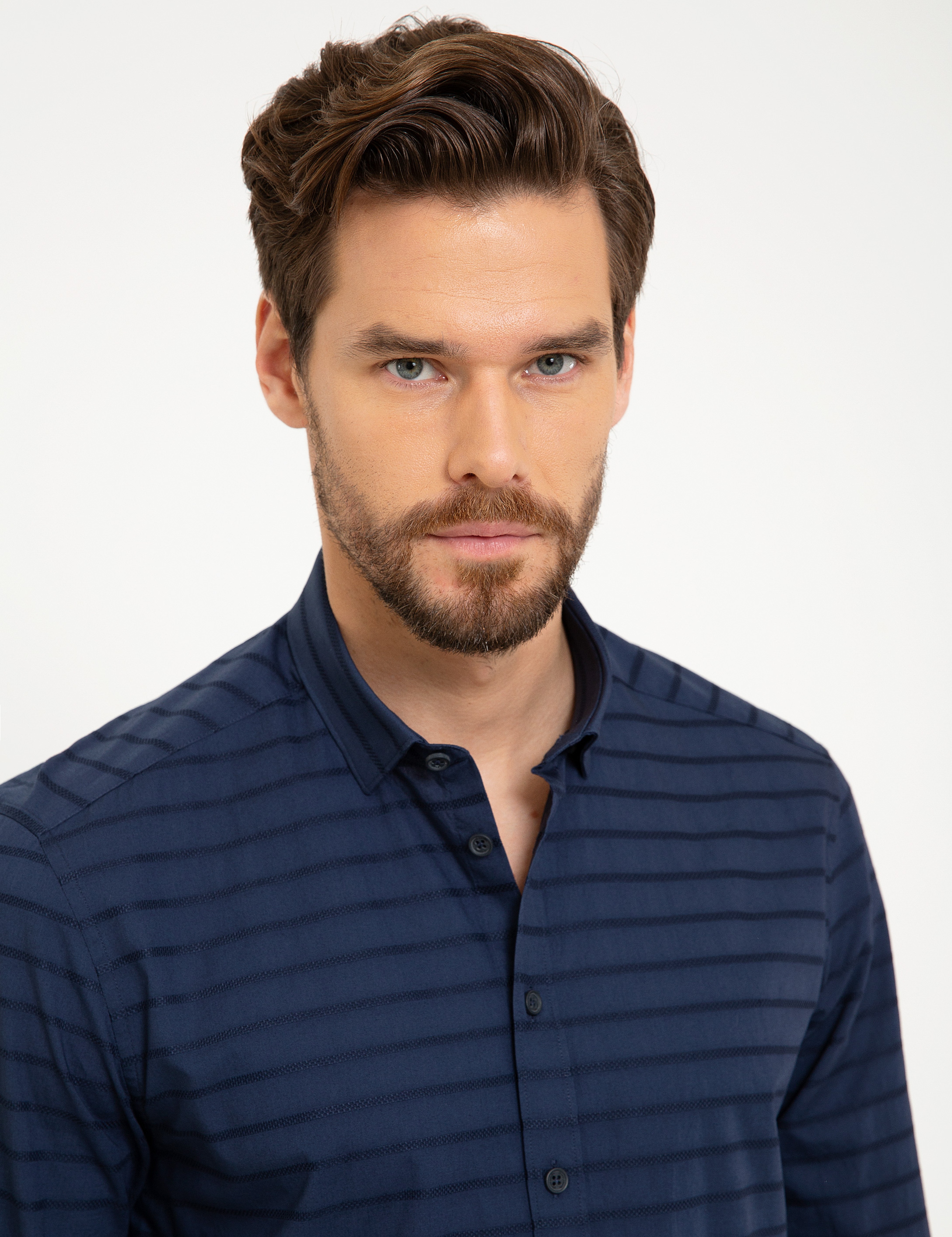 Lacivert Slim Fit Gömlek - Image 2