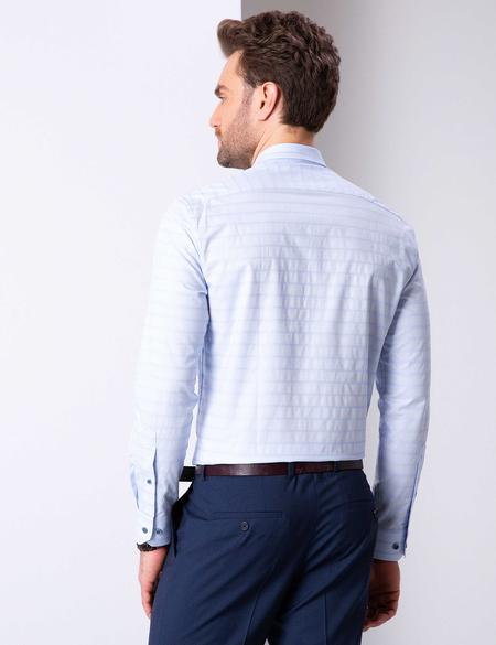Açık Mavi Slim Fit Uzun Kollu Gömlek - 50200516026