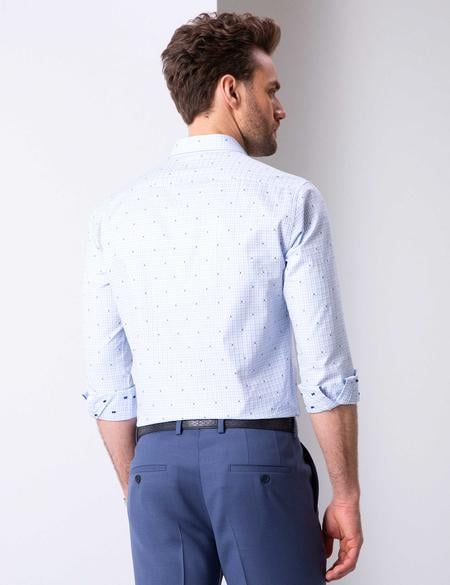 Açık Mavi Slim Fit Uzun Kollu Gömlek - 50200518007