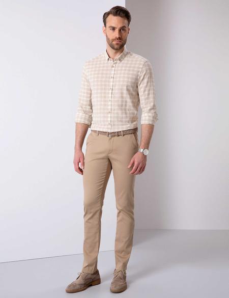 Bej Regular Fit Uzun Kollu Gömlek - 50200528016