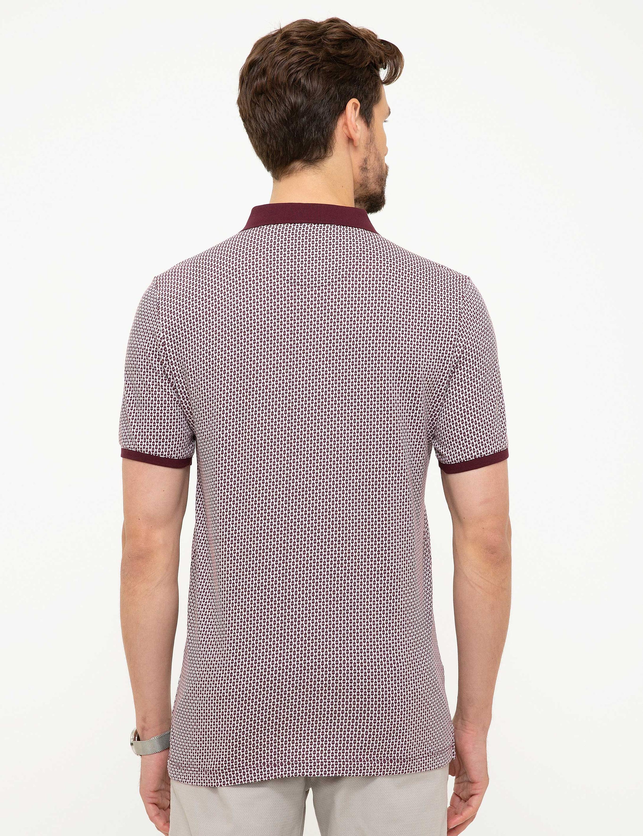 Bordo Regular Fit Polo Yaka Tişört