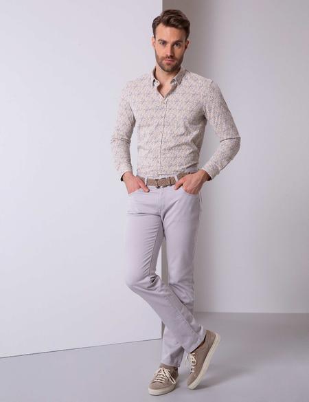 Bej Slim Fit Gömlek - 50200608001